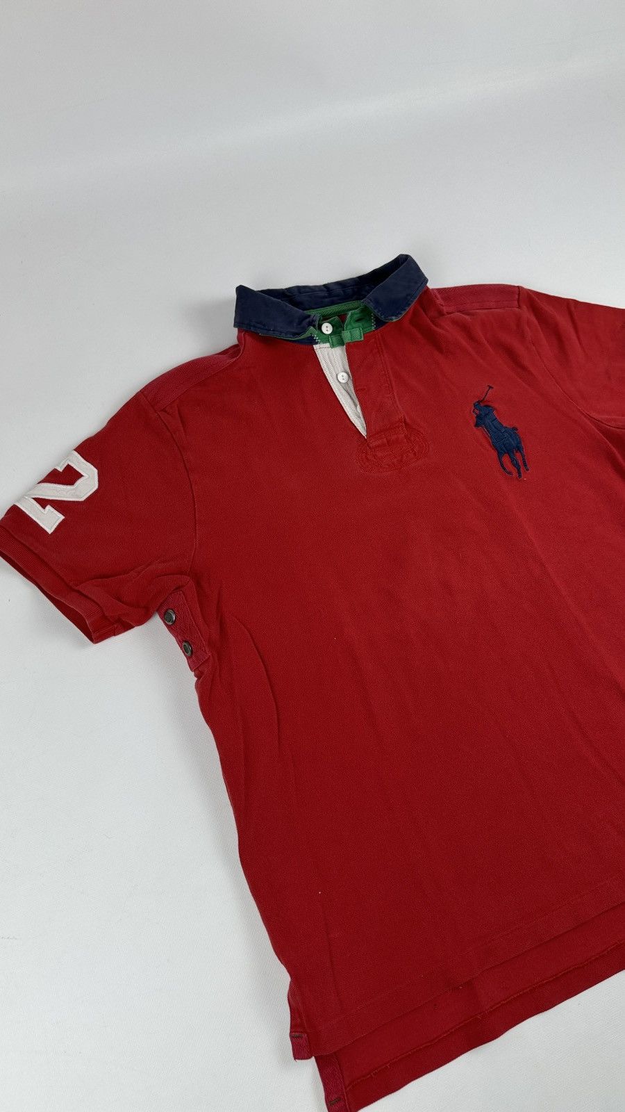 Polo Ralph Lauren Vintage Polo by Ralph Lauren Rugby Polo Big Pony Size US XL / EU 56 / 4 - 3 Thumbnail