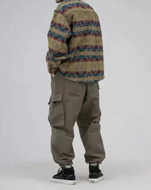 Japanese Brand Indigo Union Japan Military Green Multi Pocket Worker Pants Size US 32 / EU 48 - 3 Thumbnail