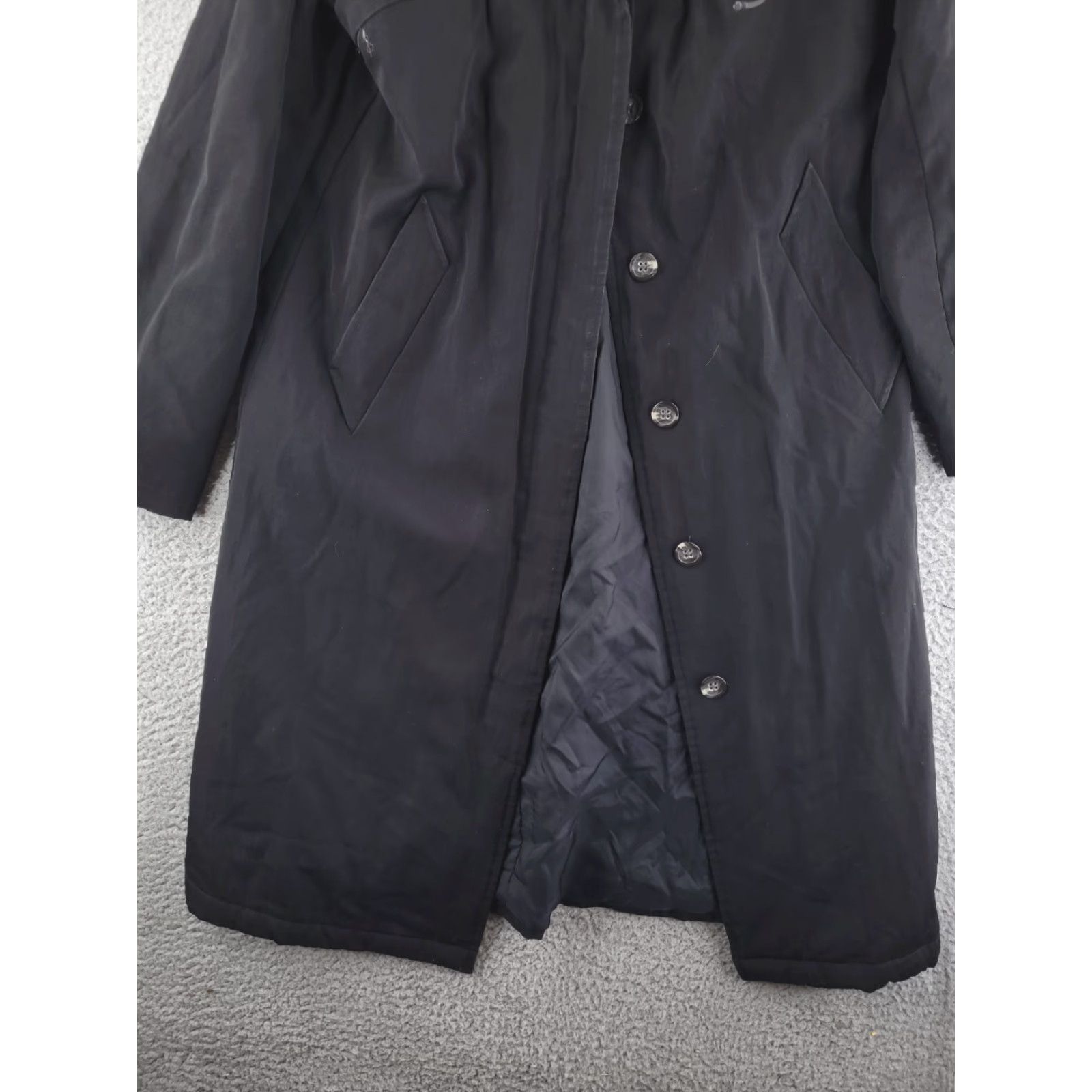 Banana Republic Banana Republic Coat Womens XS Black Trench Wool Blend Long Coat Mens? Size XS / US 0-2 / IT 36-38 - 3 Thumbnail