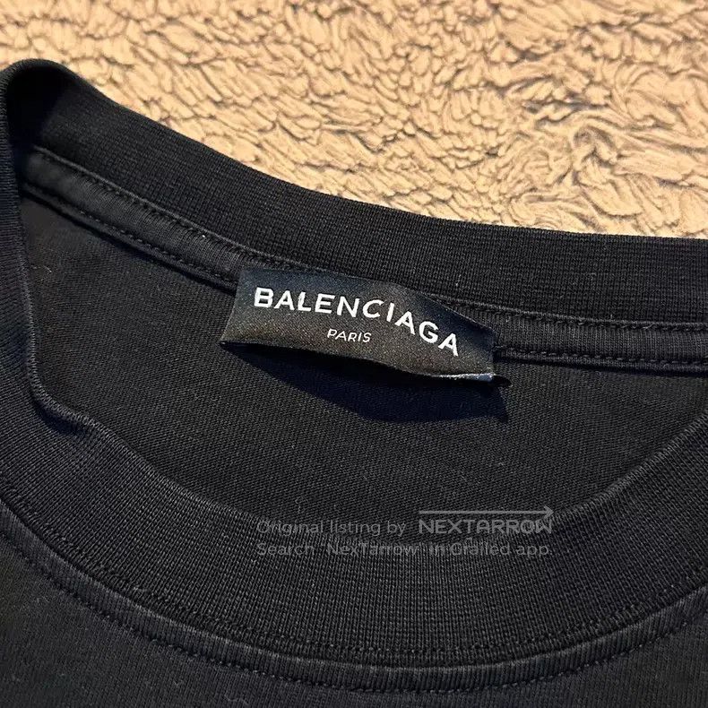Balenciaga Balenciaga Logo Printed Solid Color Round Neck Short Sleev Size US S / EU 44-46 / 1 - 4 Thumbnail