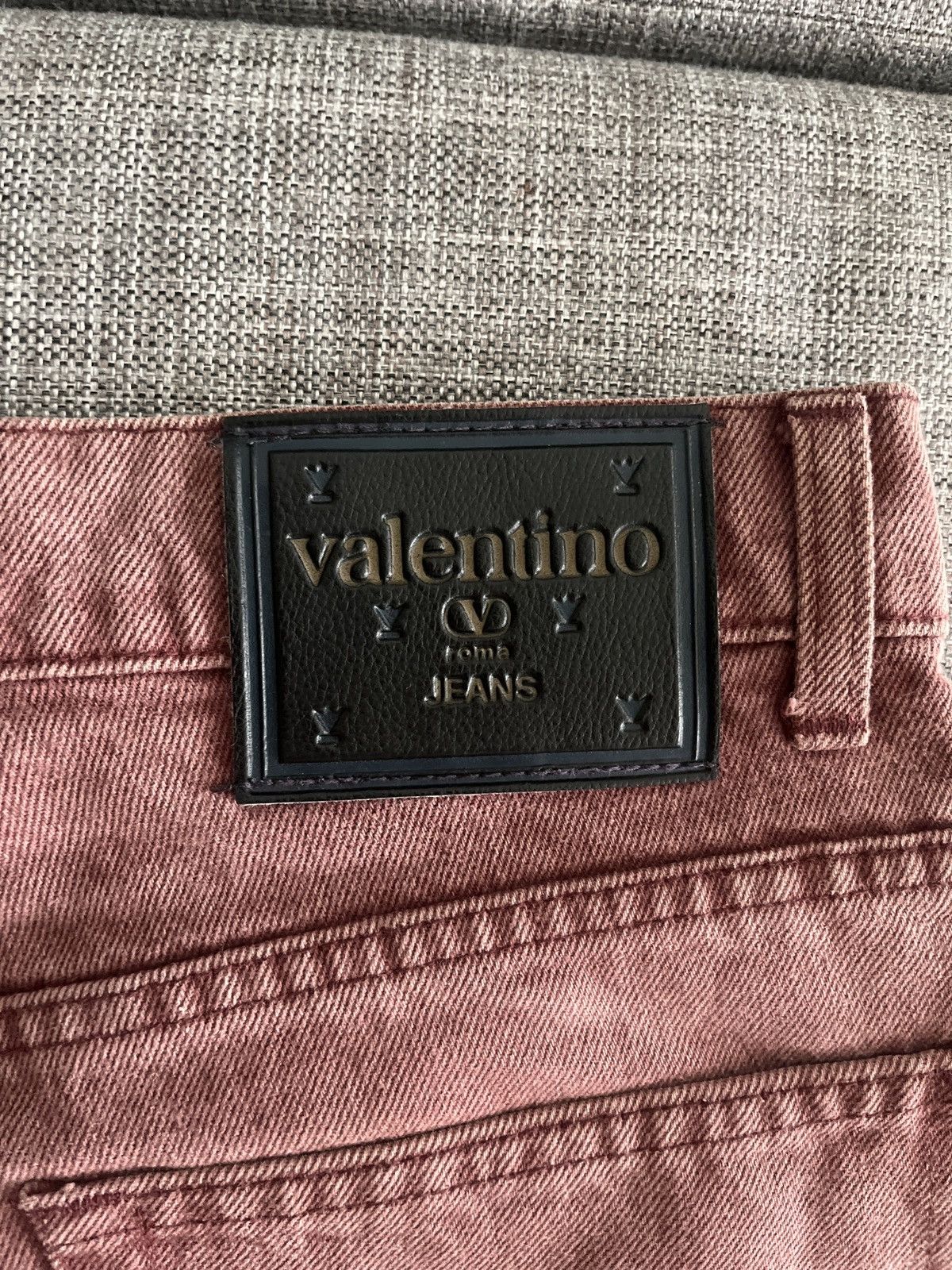 Valentino Valentino Jeans – Vintage Burgundy Designer Denim Size US 34 / EU 50 - 6 Thumbnail