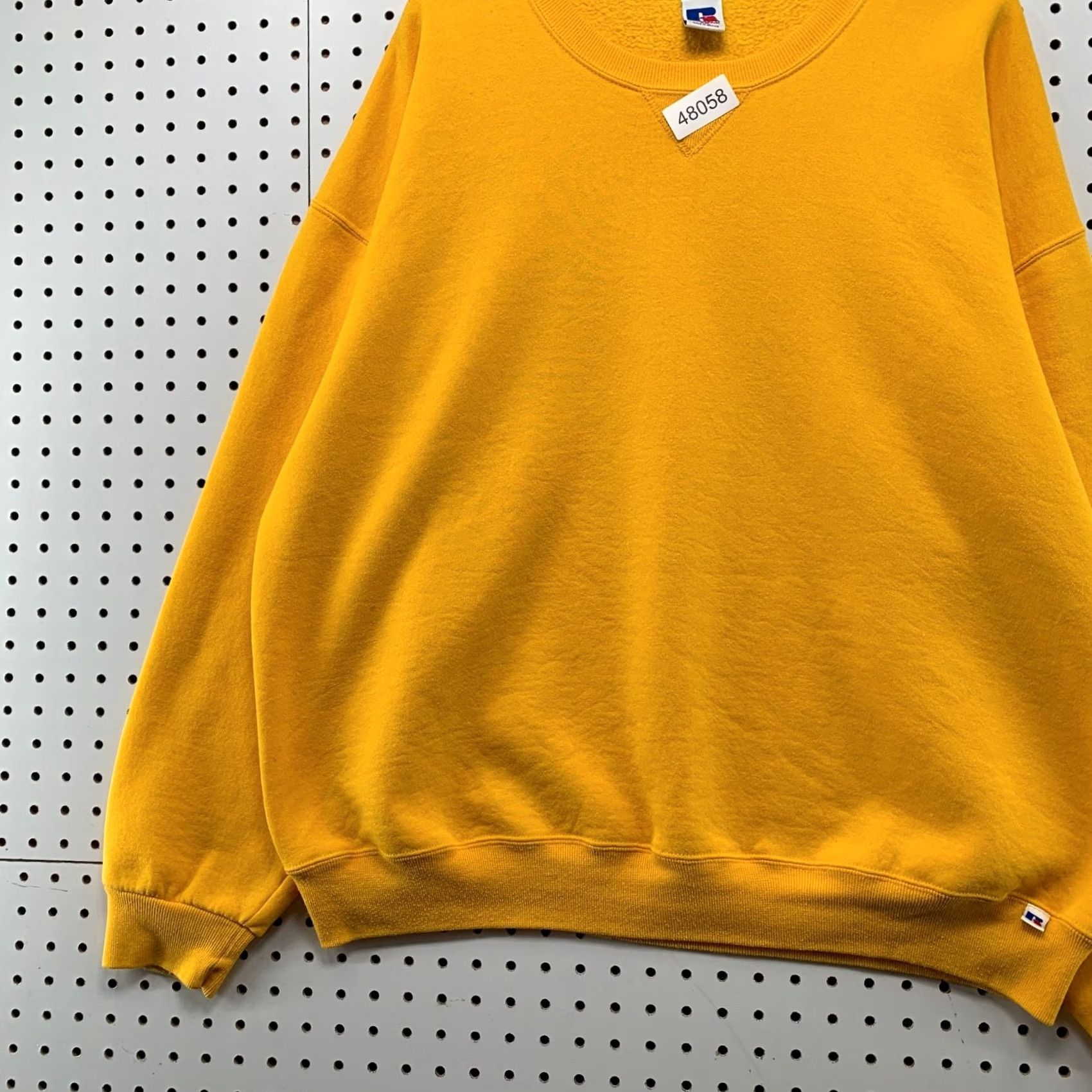 Russell Athletic VINTAGE Russell Athletic Sweatshirt Mens 2XL Yellow Crewneck USA 90s Fleece Cotton Sweatshirt Mens Size US XXL / EU 58 / 5 - 5 Thumbnail