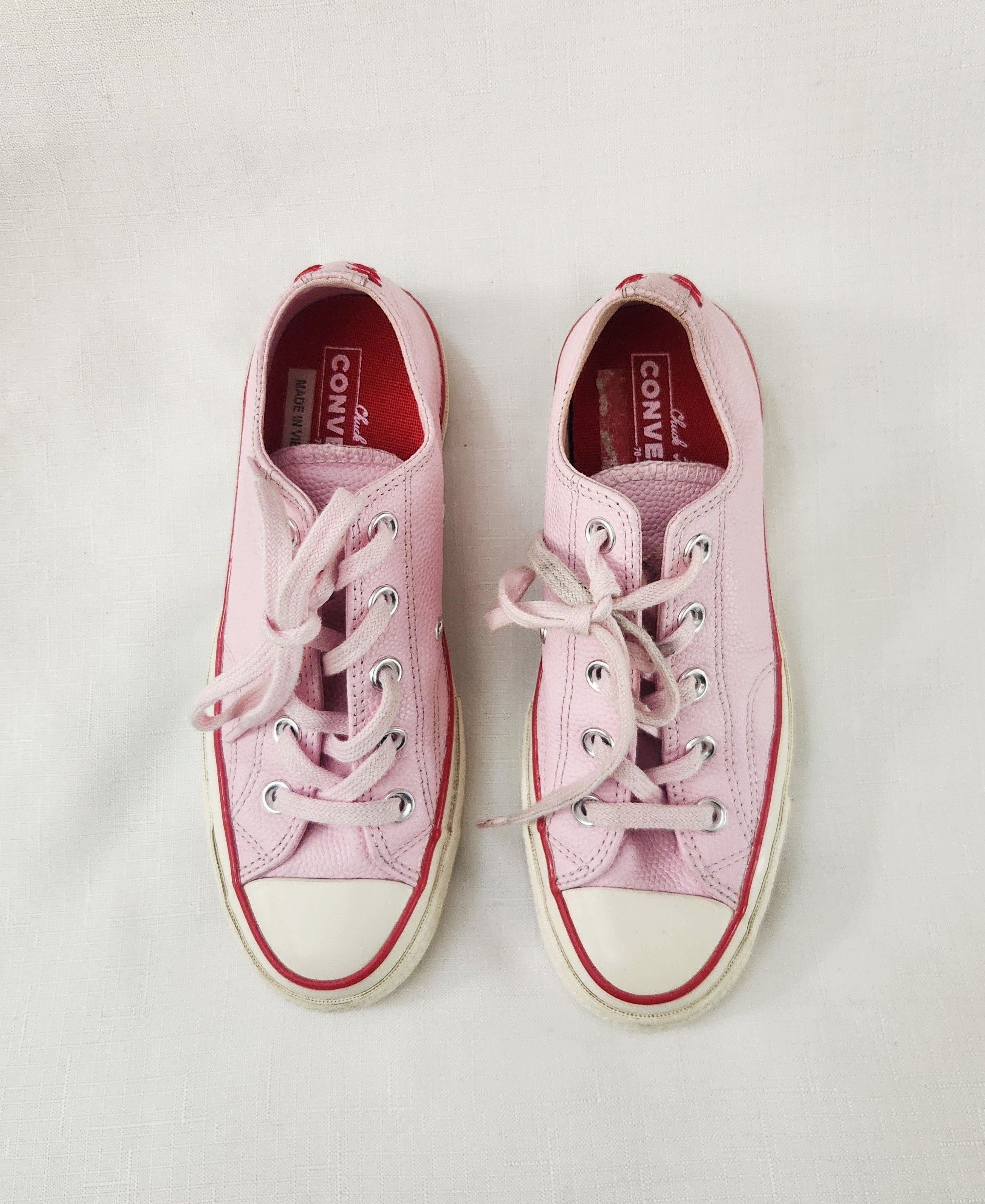 Converse Converse Pastel Pink Leather Sneakers Size 6 Rare 563490C Size US 6 / IT 36 - 13 Thumbnail