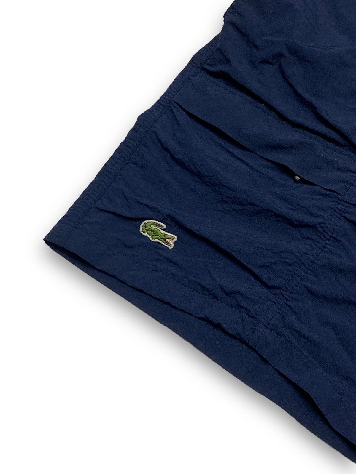 Lacoste 90s Vintage LACOSTE Nylon Navy Swim Shorts Size US 32 / EU 48 - 2 Thumbnail