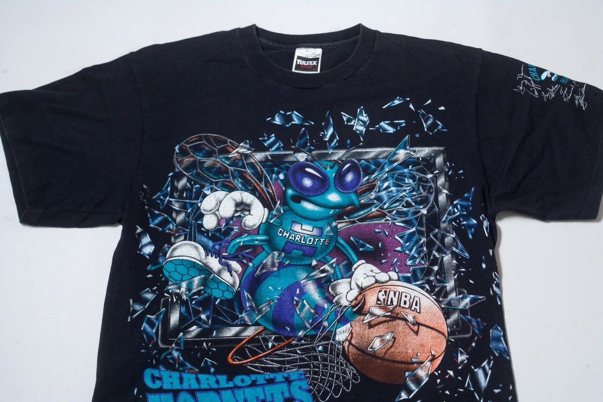 NBA Vintage 1992 Charlotte Hornets T-shirt Size US L / EU 52-54 / 3 - 2 Thumbnail