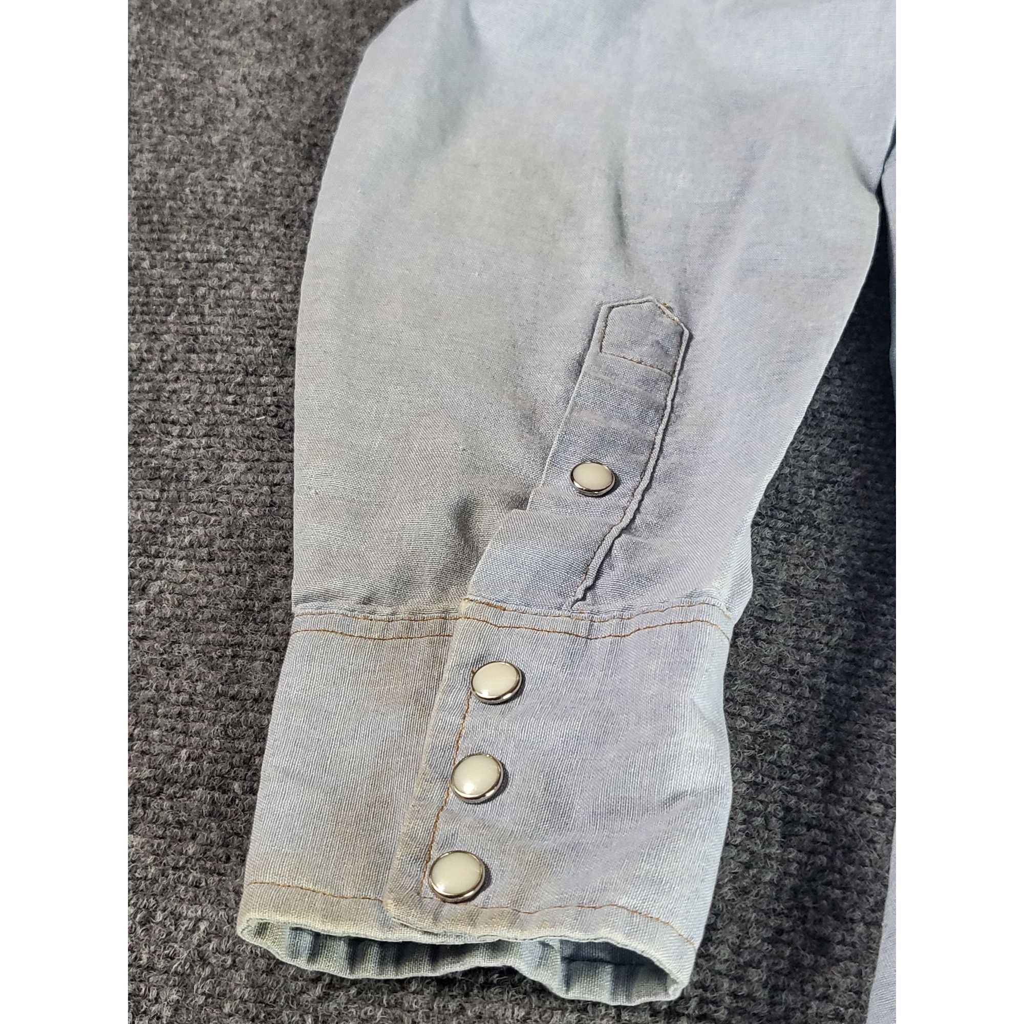 Wrangler Wrangler Pearl Snap Button Up Shirt Men Sz L 17-35 Cowboy We Size US L / EU 52-54 / 3 - 9 Thumbnail