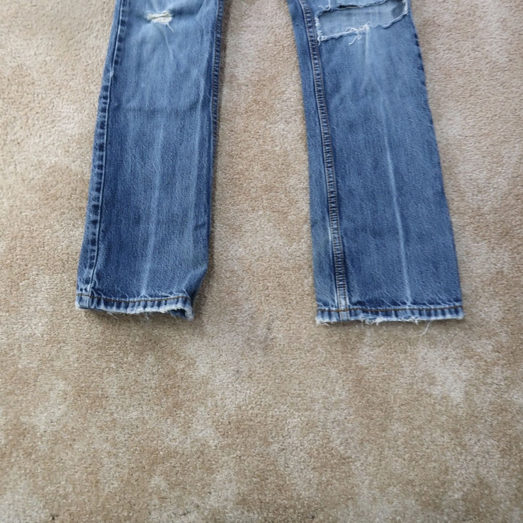 Vintage Aeropostale Jeans men’s 28x30 Blue Denim Bootcut Distressed 5-Pocket Regular Rise Mid Size US 28 / EU 44 - 2 Thumbnail