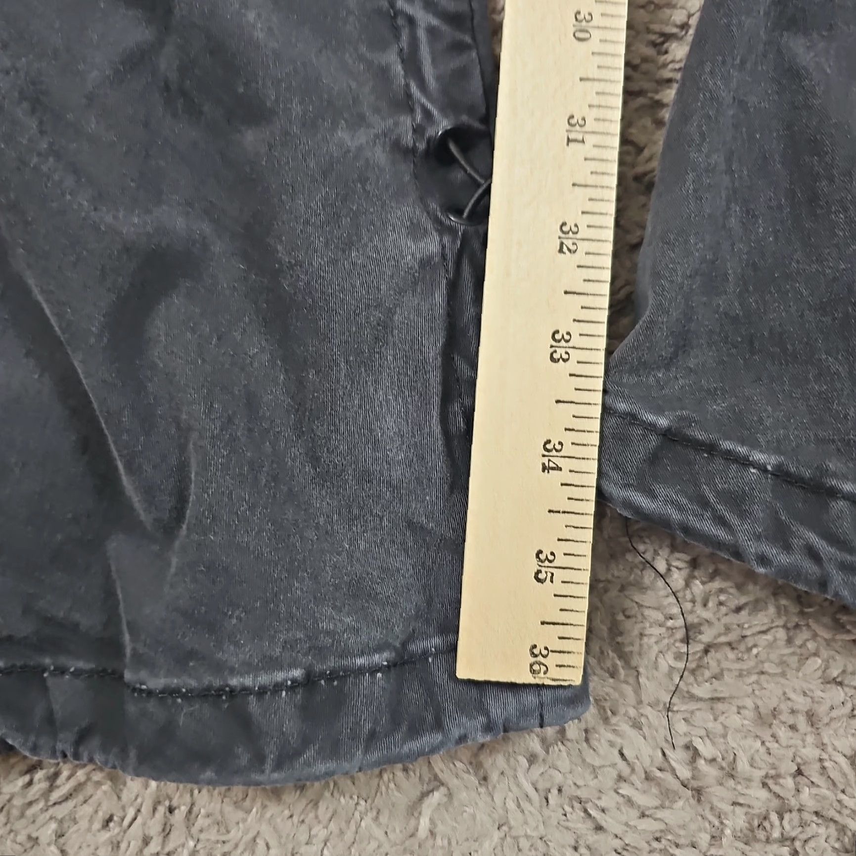 Vintage Smoke Rise Pants Mens 28 Black Multi Pocket Tactical Drawstring Streetwear Cargo Pants Regular Inseam 36in Canvas Cotton Spandex Stretch Mens Size US 28 / EU 44 - 6 Thumbnail