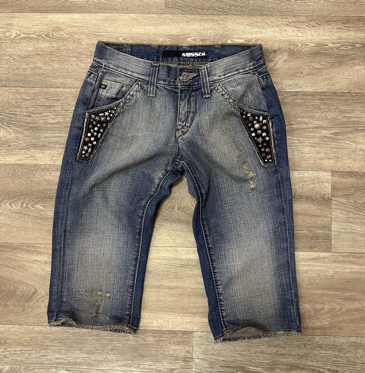 Miss Sixty Women’s Miss Sixty Denim Shorts Size 26 Blue Avant-Garde Y2K Size 26" / US 2 / IT 38 - 1 Thumbnail