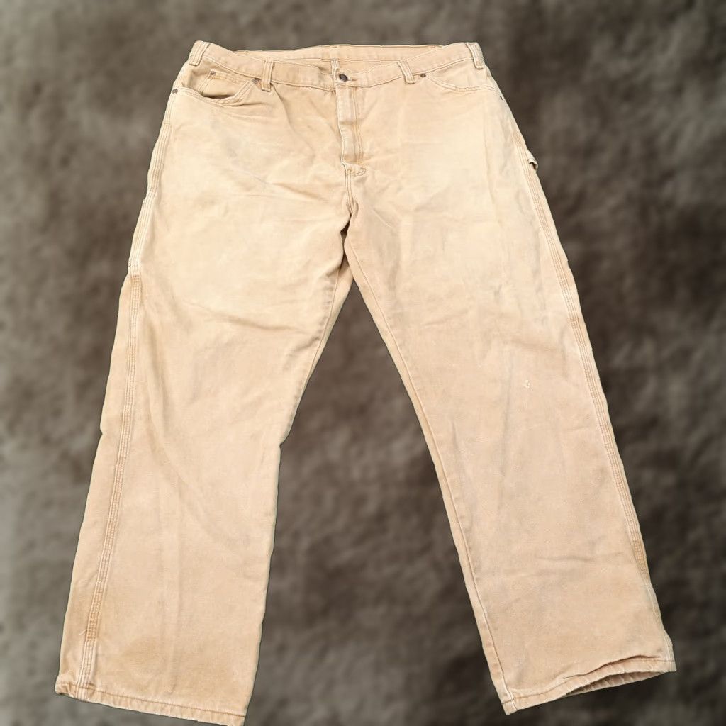 Dickies Dickies Carpenter Pants Brown Work Pants Men's Size 40 Casual Solid Zip Front Inseam 30 Men Size US 40 / EU 56 - 1 Thumbnail