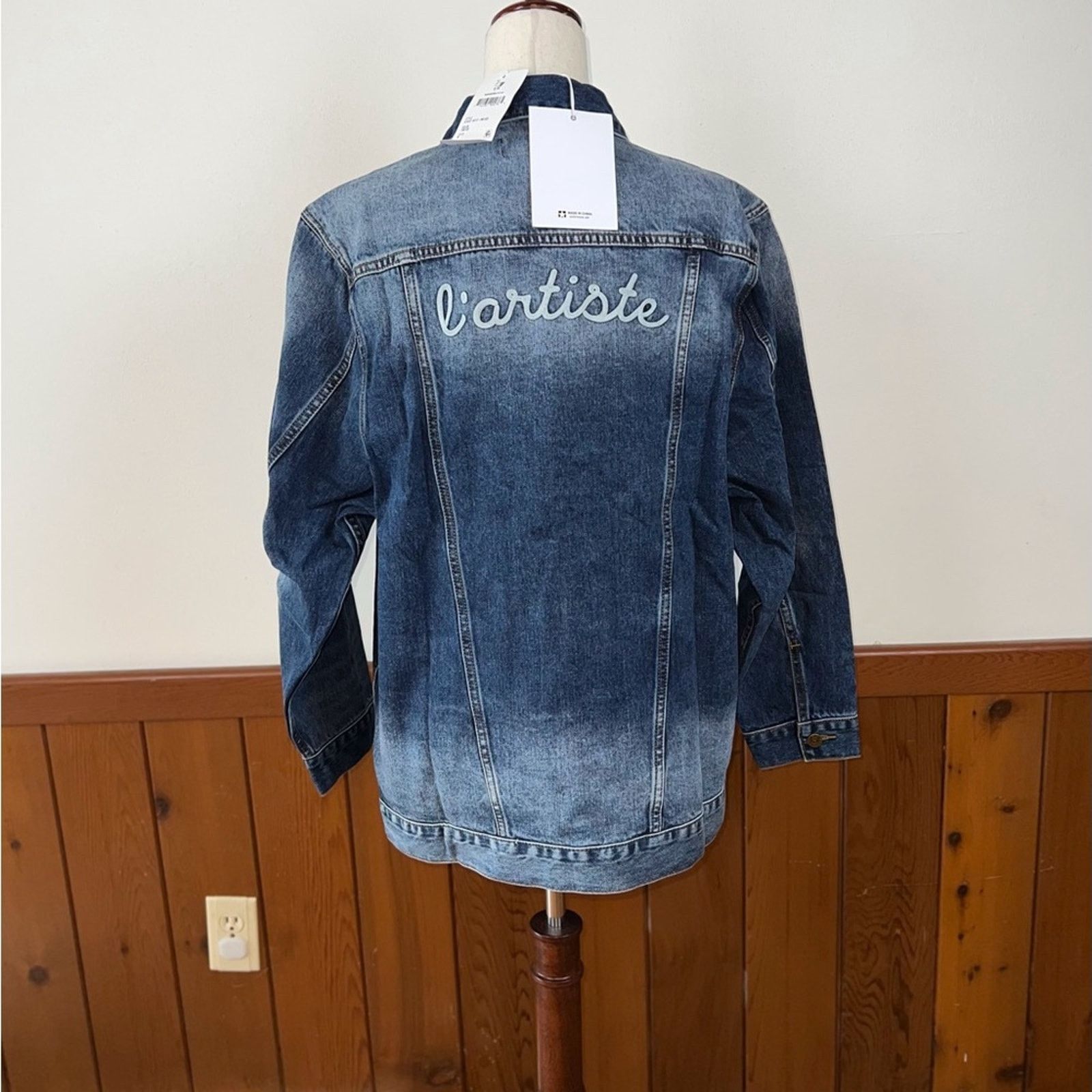 Free People Funky New Free People x Sandrine Rose L’artiste Denim Jacket Size M / US 6-8 / IT 42-44 - 3 Thumbnail