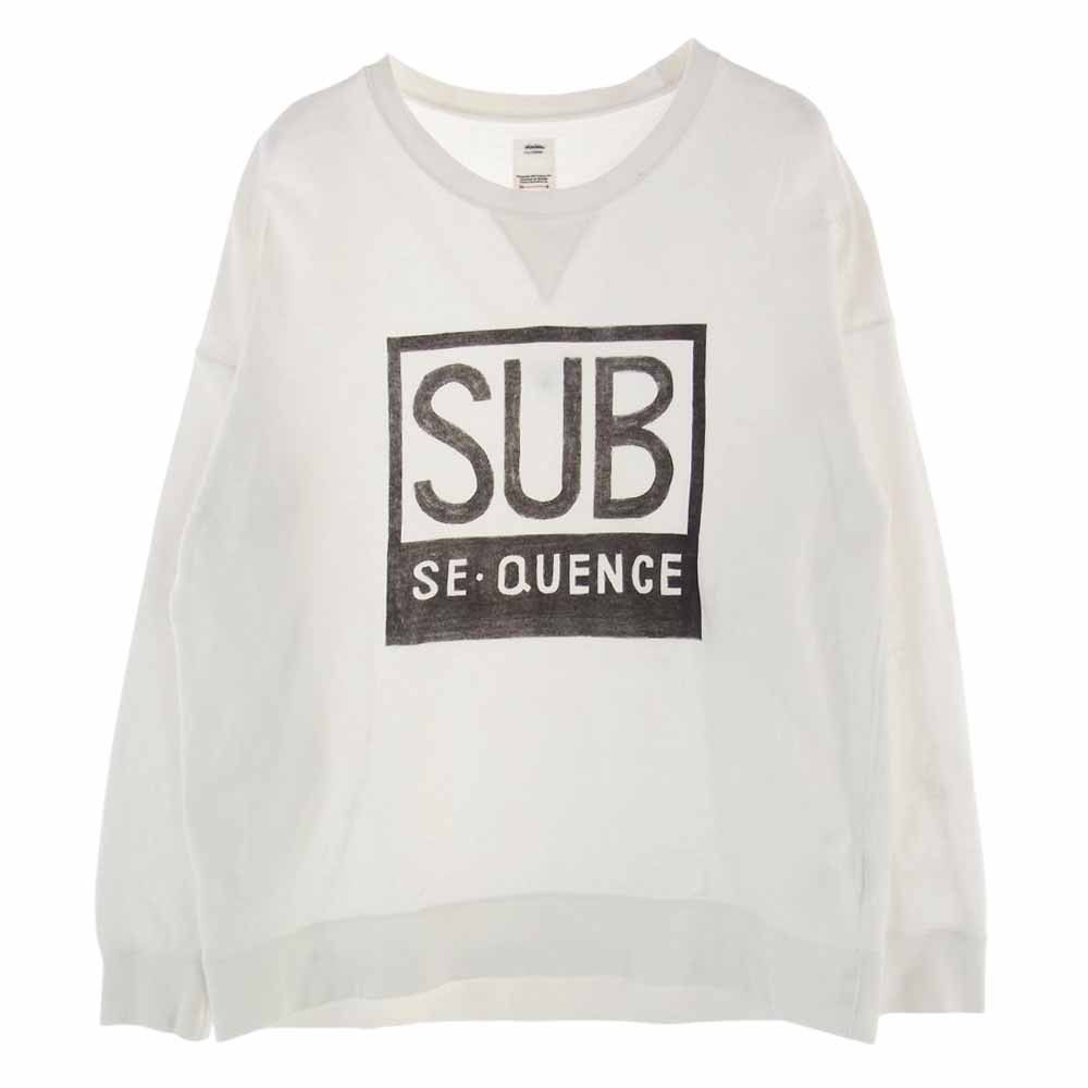 Sweater Crew Neck Jumbo Sweat Sub Print White