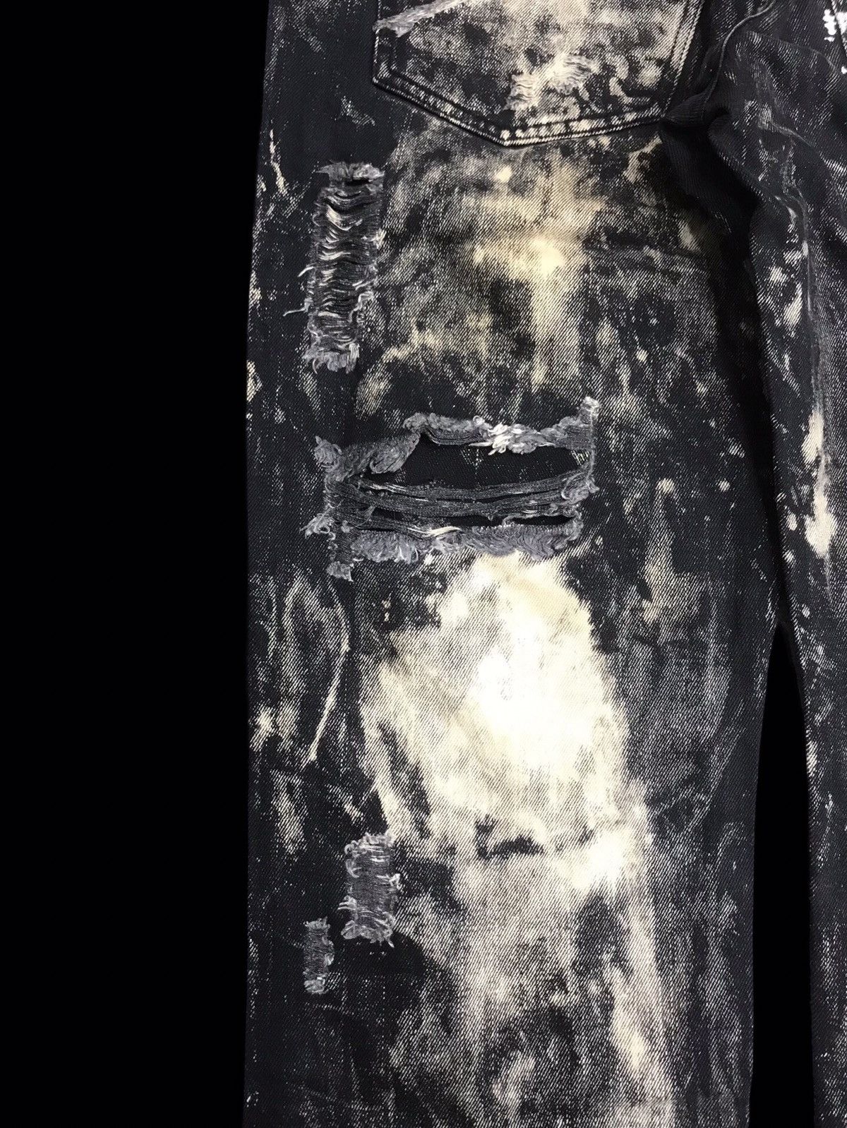 Japanese Brand 💥PUNK💥SEX POT REVENGE Japan Heavy Distressed Denim F206 Size US 35 - 14 Thumbnail