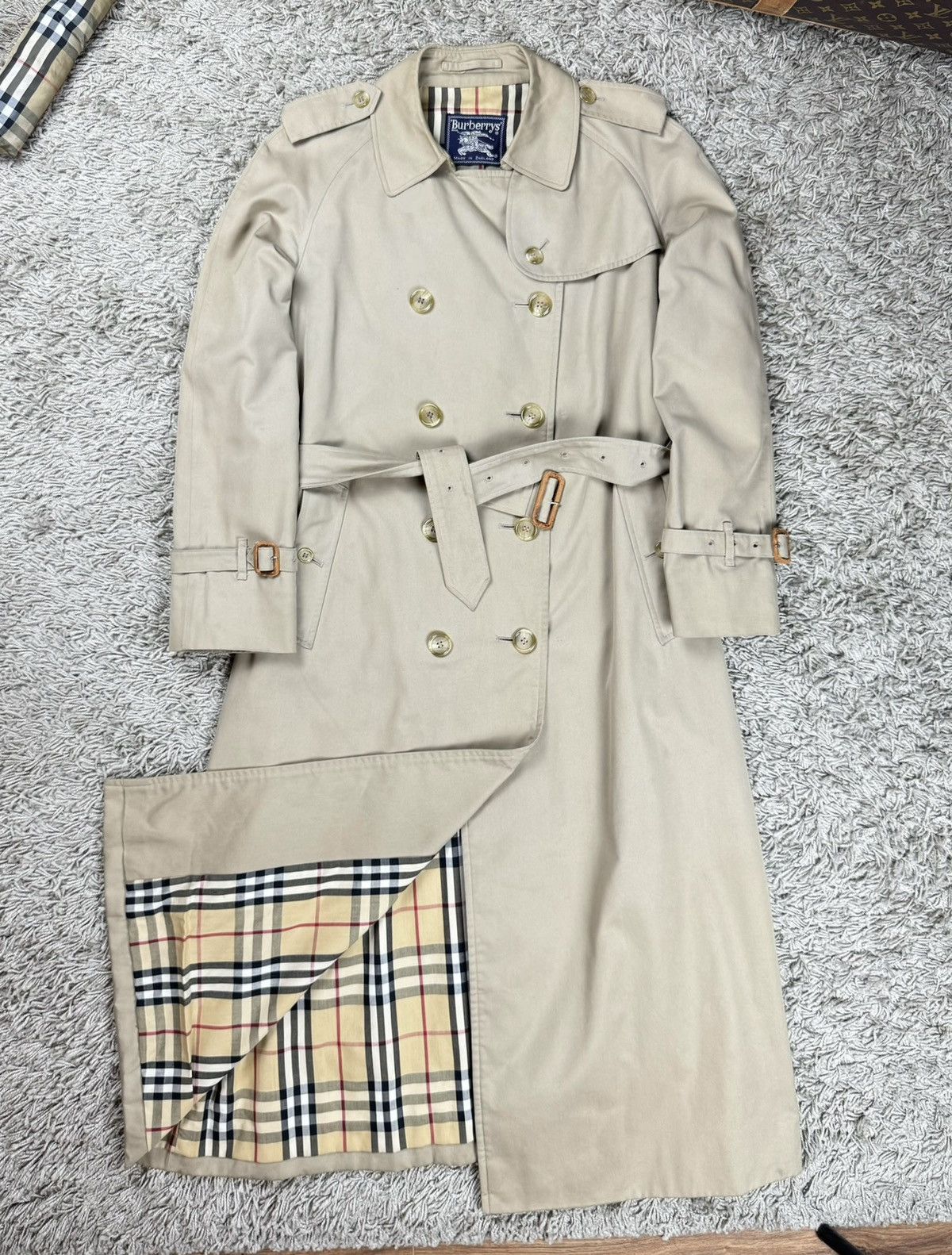 Burberry × Vintage Vintage trench coat Burberry original luxury streetwear item Size S / US 4 / IT 40 - 1 Thumbnail