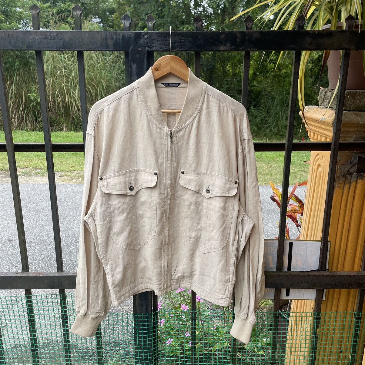Karl Lagerfeld 🔥Vintage Karl Lagerfeld Double Pocket Casual Designer Jacket Size US M / EU 48-50 / 2 - 1 Thumbnail
