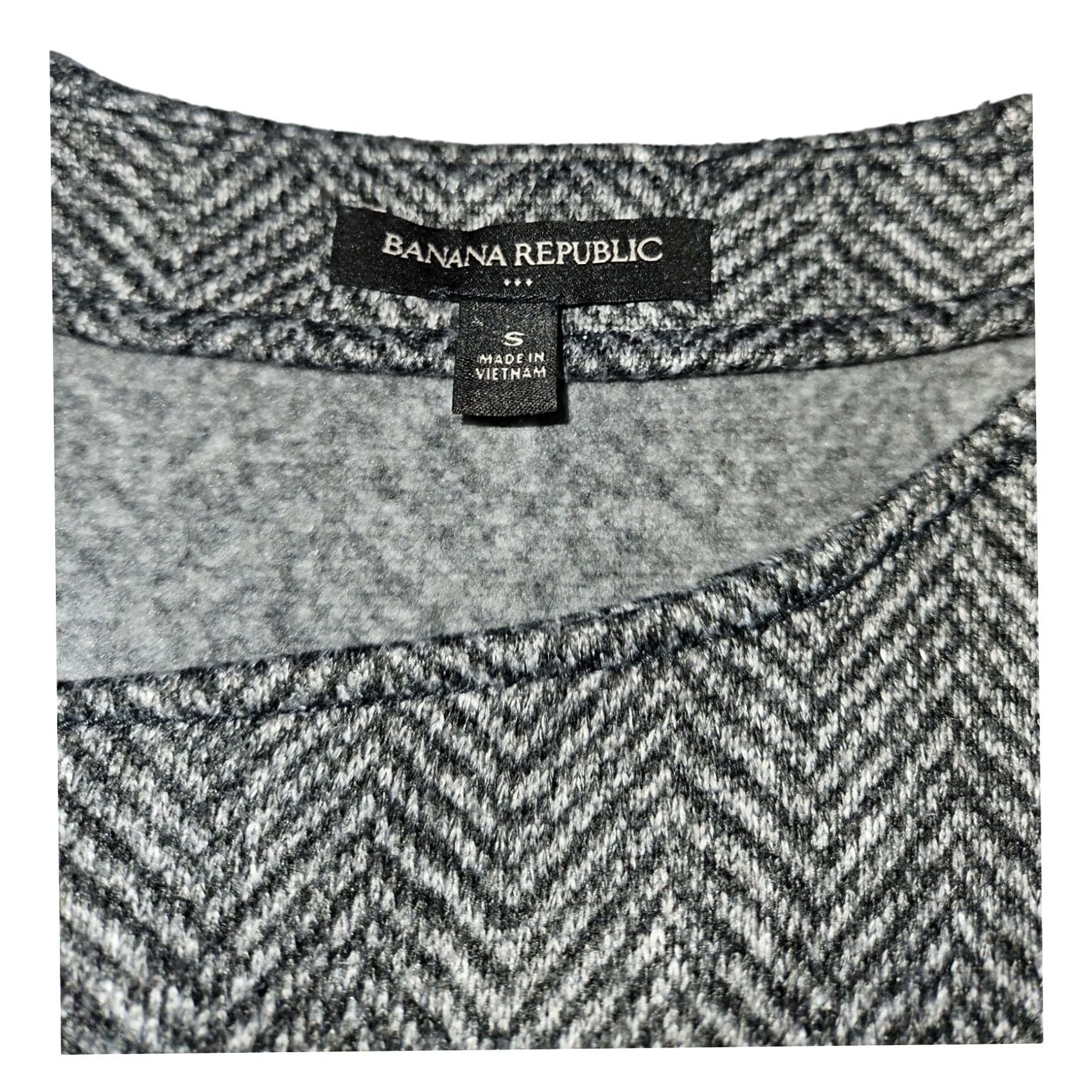 Banana Republic Banana Republic Jacket Women's Small Gray Herringbone Preppy Regular Full Zip Pockets City Classic 90s? Size S / US 4 / IT 40 - 2 Thumbnail
