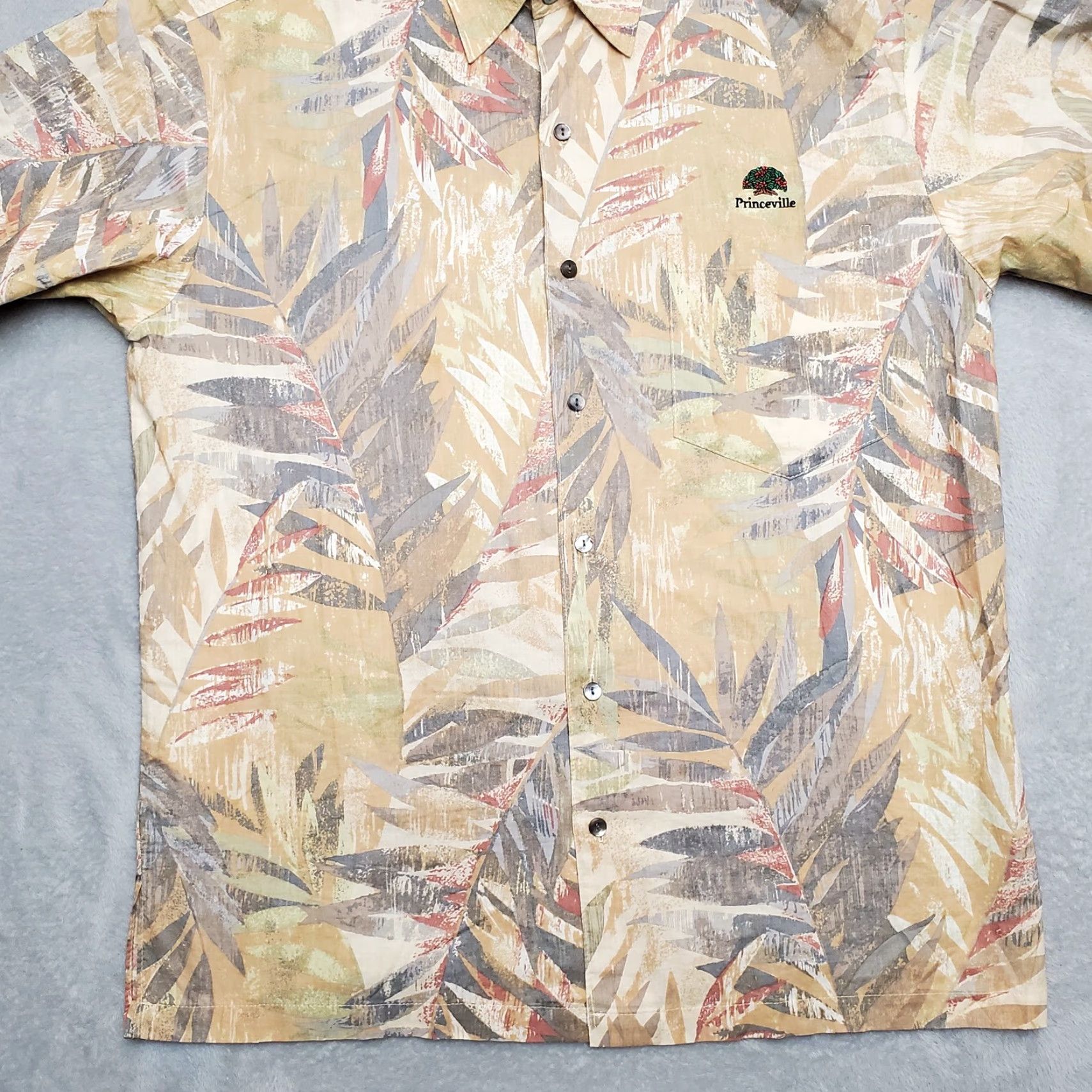 Tori Richard Tori Richard Shirt Mens Small Beige Floral Print Button Up Short Sleeve Casual Size US S / EU 44-46 / 1 - 3 Thumbnail