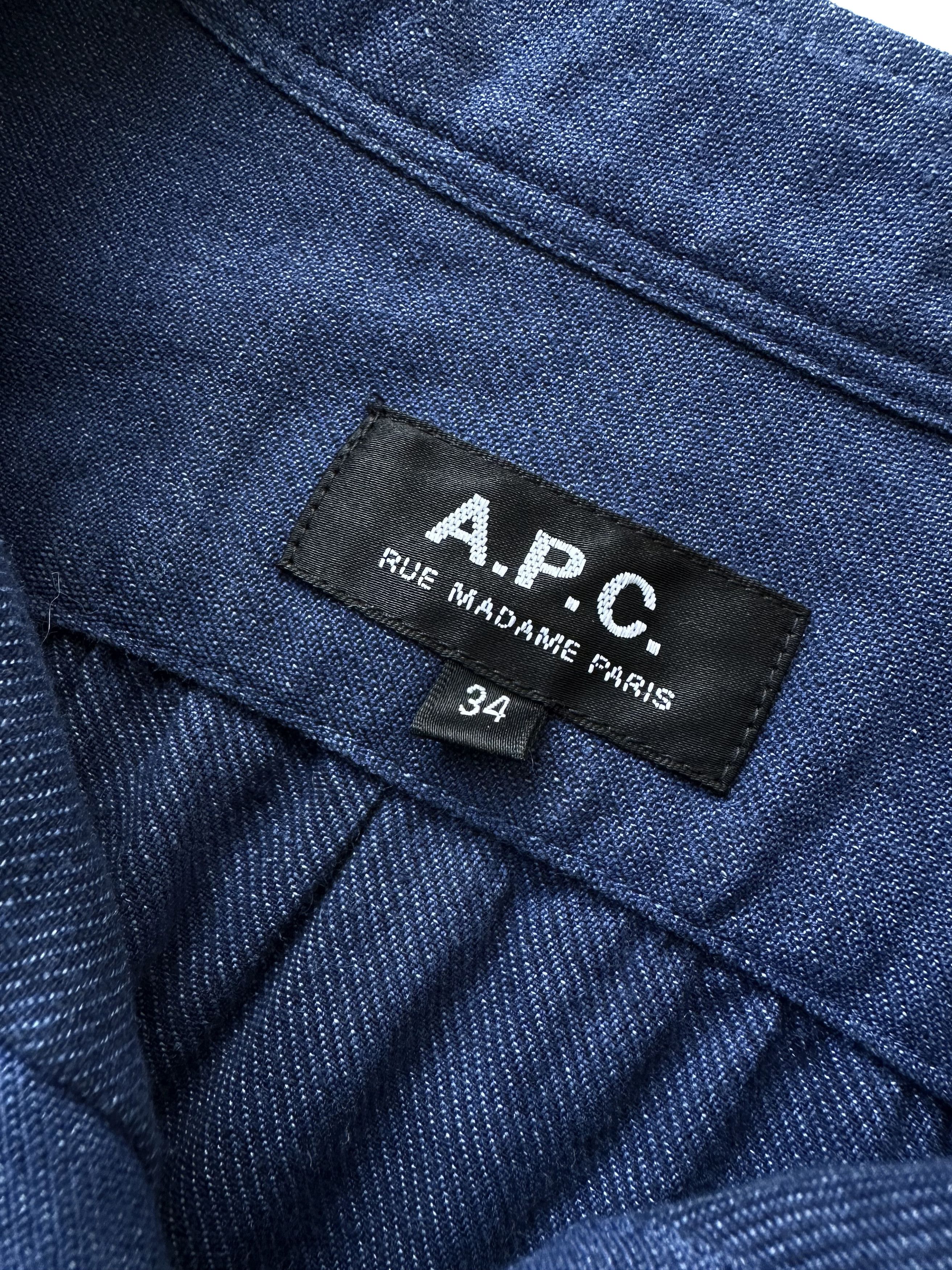 A.P.C. A.P.C. blue belted dress Size XS / US 0-2 / IT 36-38 - 2 Thumbnail