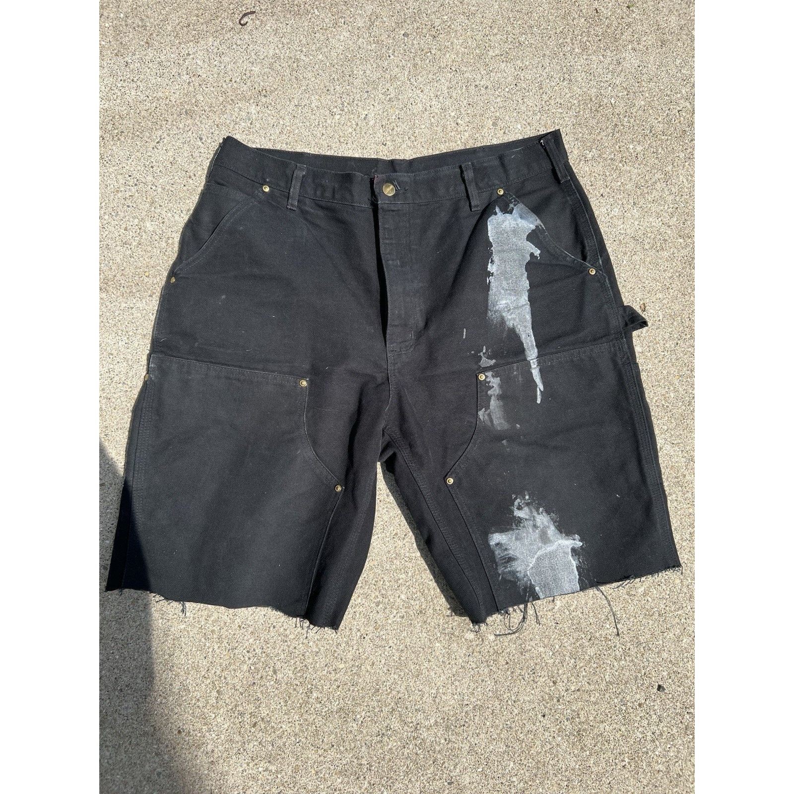Vintage Vintage Black Carhartt Double Knee Shorts | Grailed