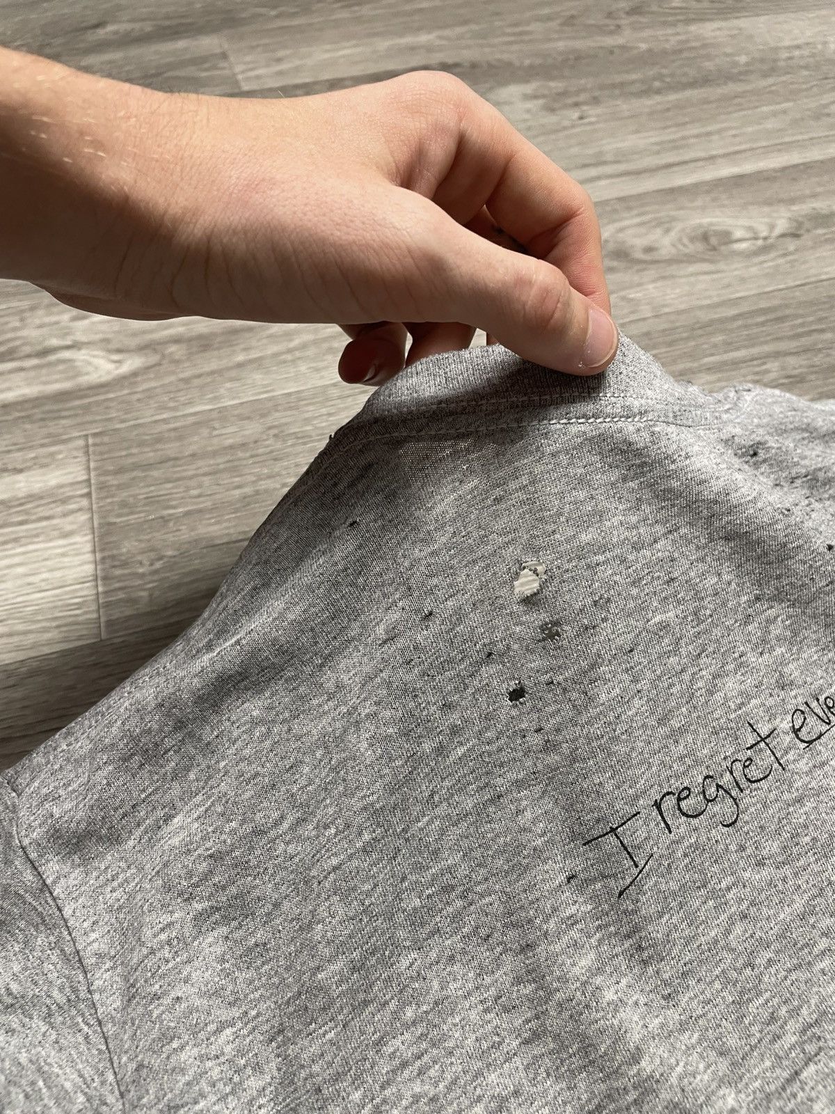 Supreme Supreme x Mike Hill Regretter Grey T-Shirt SS17 Size US M / EU 48-50 / 2 - 21 Thumbnail