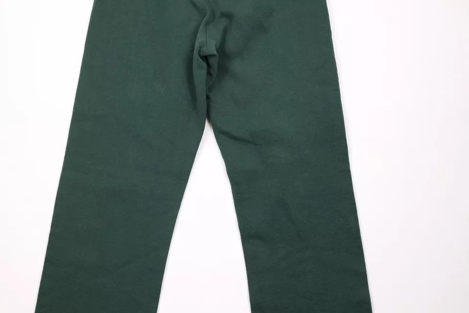 Vintage Vintage 90s Spell Out Rams Wide Leg Sweatpants Green USA Size 28" / US 6 / IT 42 - 10 Thumbnail