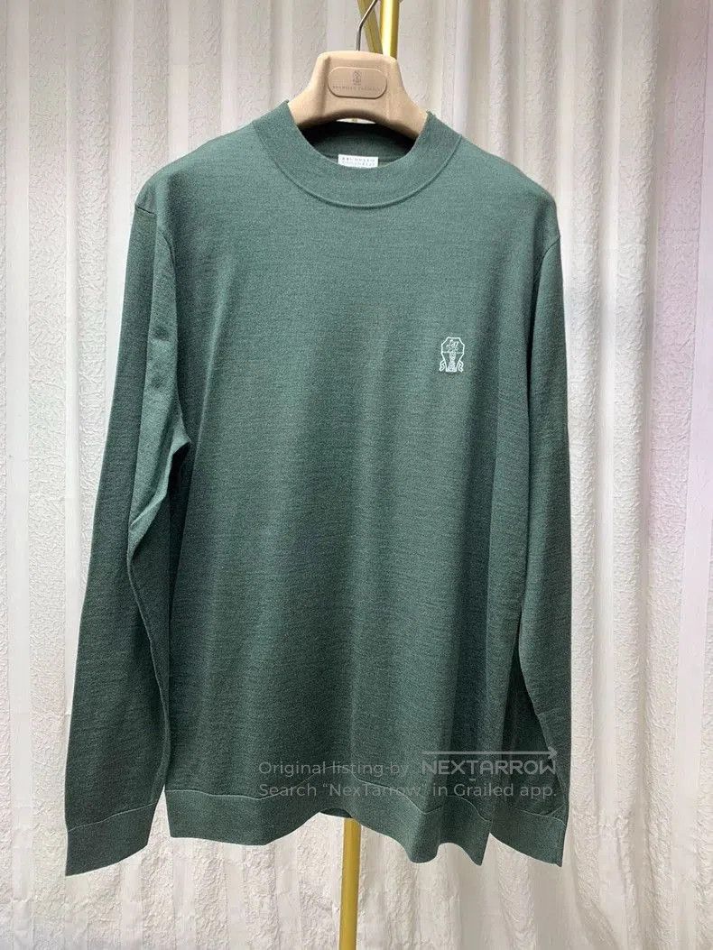 Brunello Cucinelli Brunello Cucinelli Lion Logo Wool Silk Sweater. Size US M / EU 48-50 / 2 - 1 Thumbnail