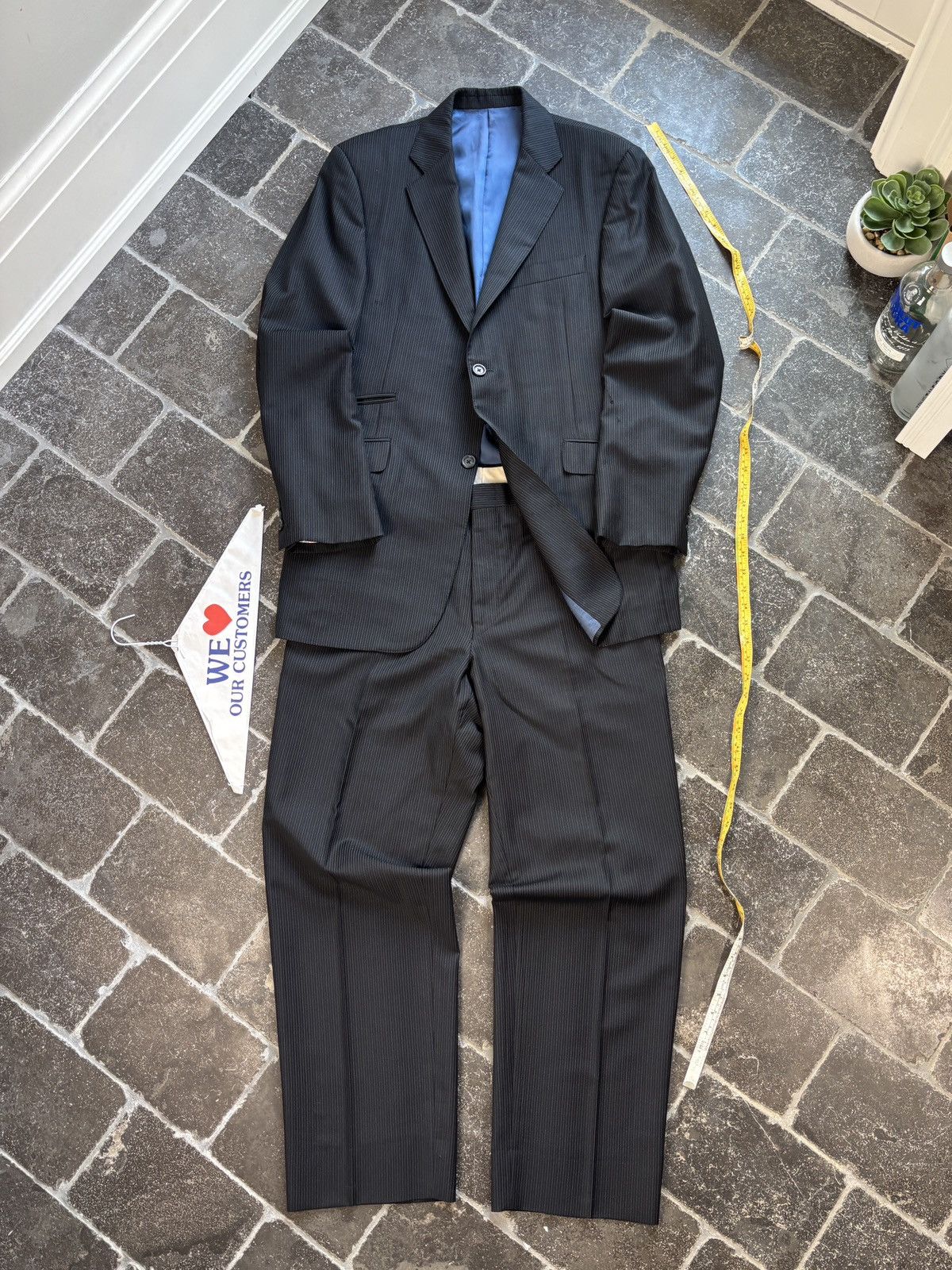 Burberry Burberry Suit Two Piece 2pc Made in USA Designer Tux Striped Size 40R - 1 Thumbnail