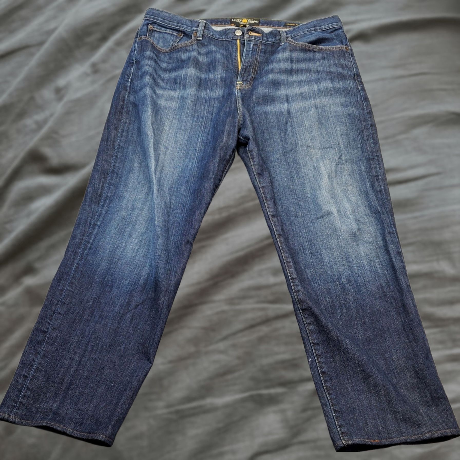Lucky Brand Lucky Brand Jeans Mens 40x30 Blue Denim Faded Streetwear Classic Fit Straight Leg Jeans Size US 40 / EU 56 - 1 Thumbnail