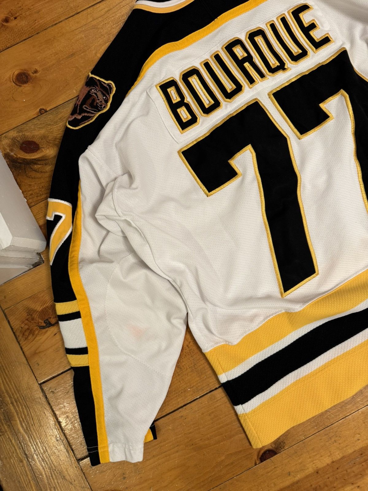 Starter VTG 90s NHL Starter Boston Bruins Ray Bourque Jersey 77 Sewn Size US XL / EU 56 / 4 - 8 Thumbnail