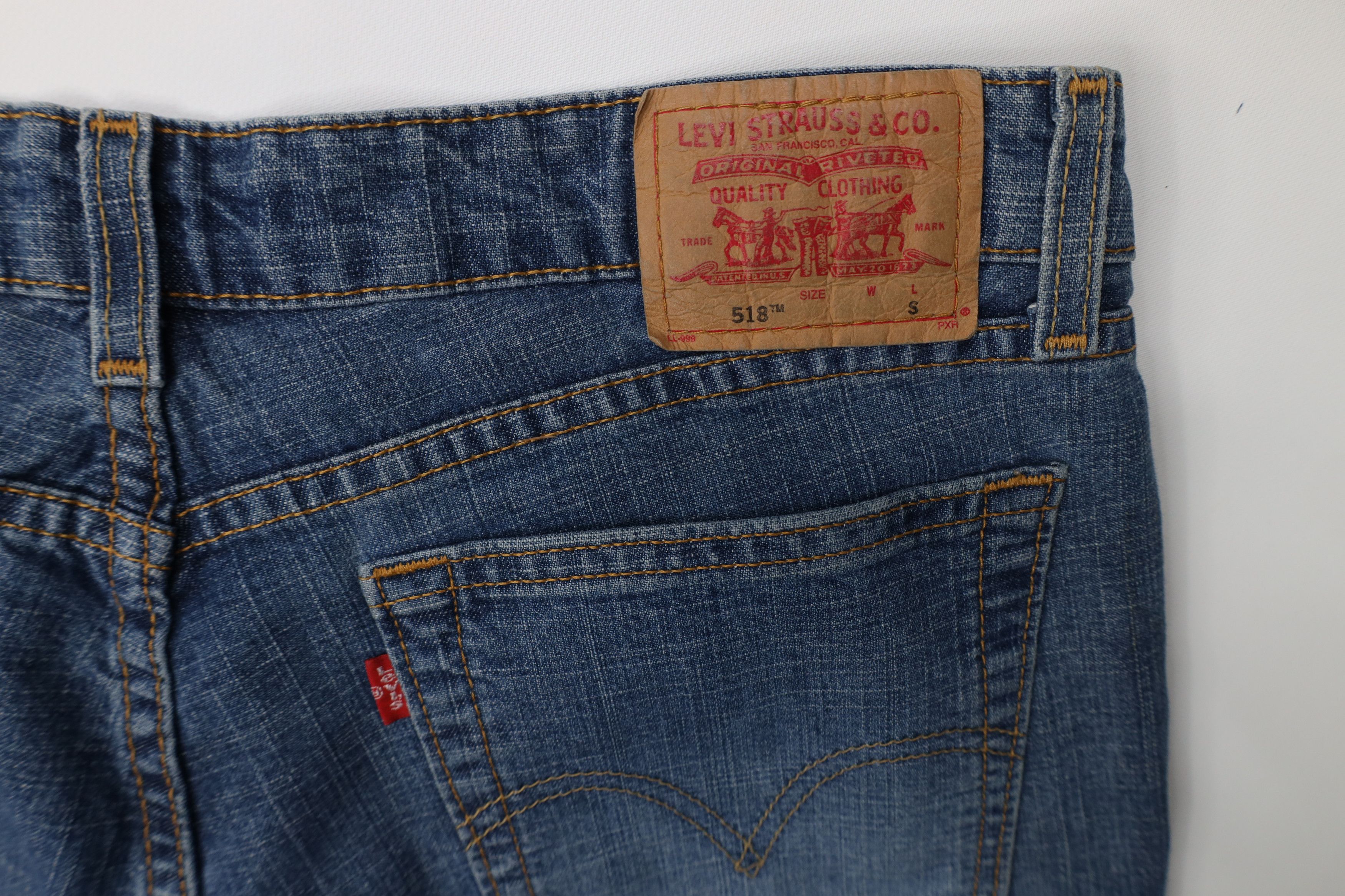 Levi's Vintage Y2K 2003 Levis Superlow Stretch Flared Bootcut Jeans Size 32" / US 10 / IT 46 - 13 Thumbnail