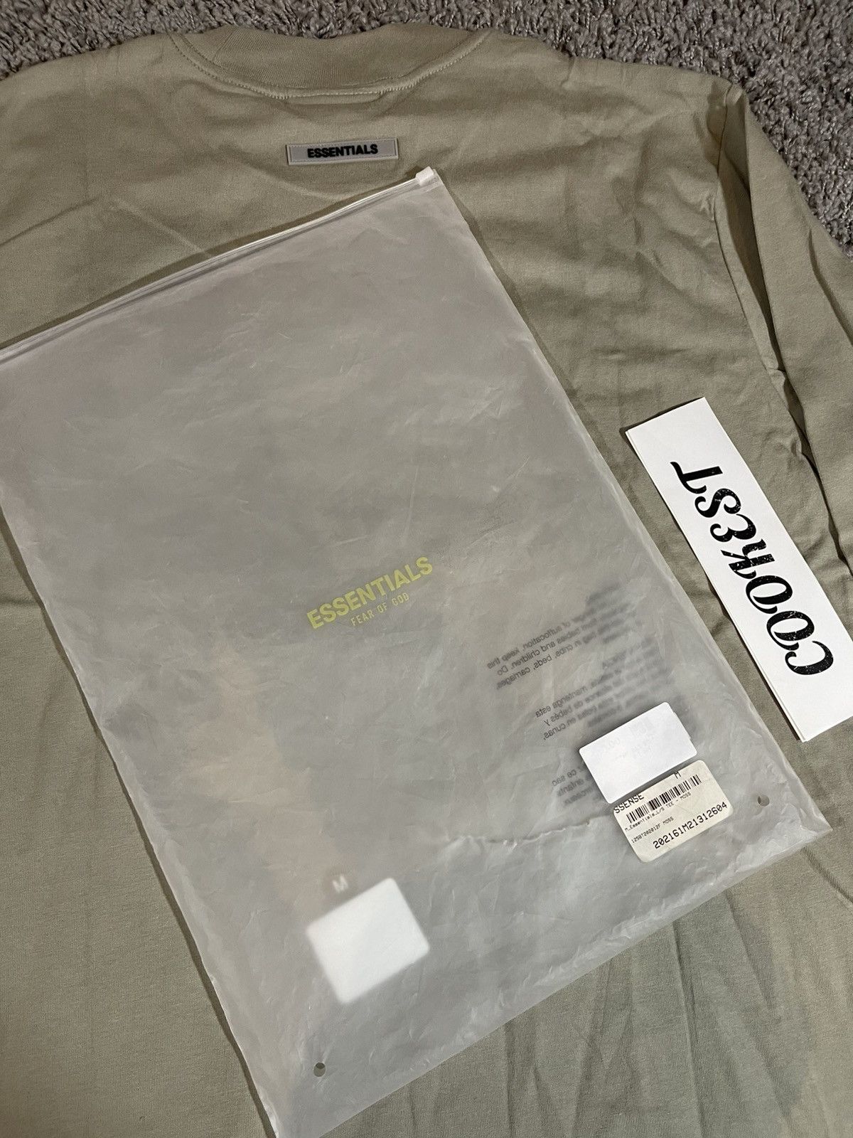 Essentials Fear of God Essentials Boxy L/S T-Shirt Applique Logo Moss Size US M / EU 48-50 / 2 - 11 Thumbnail