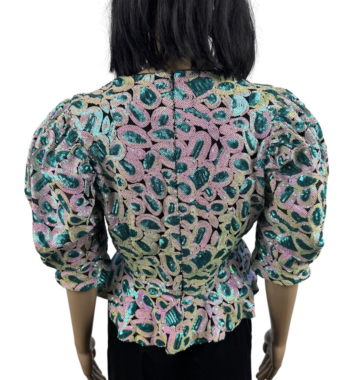 ROTATE Rotate Birger Christensen Christina Top Gathered Sequined Size M / US 6-8 / IT 42-44 - 11 Thumbnail
