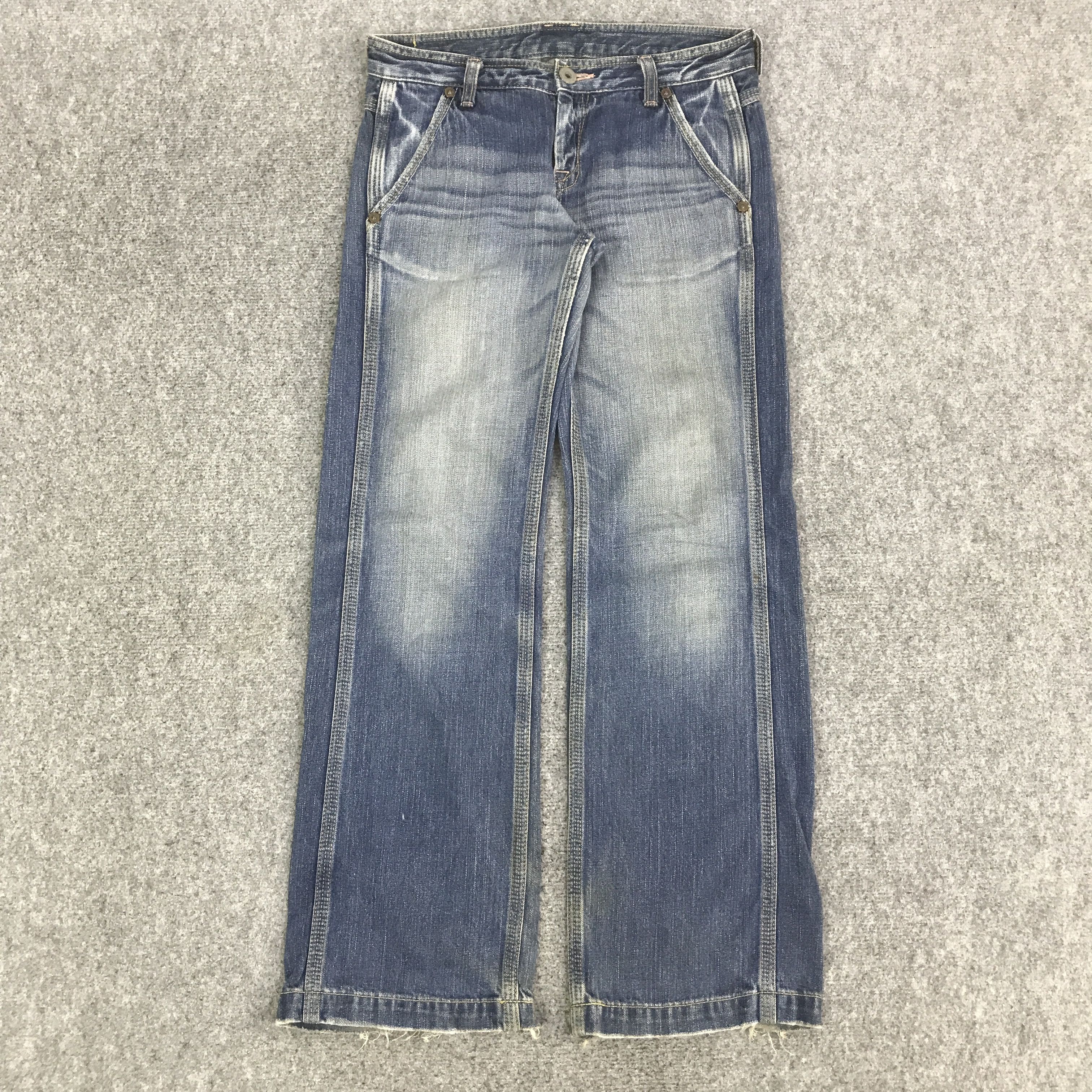 Japanese Brand BAGGY JOHN BULL JAPANESE BRAND DISTRESSED DENIM K118B20 Size US 32 / EU 48 - 1 Thumbnail