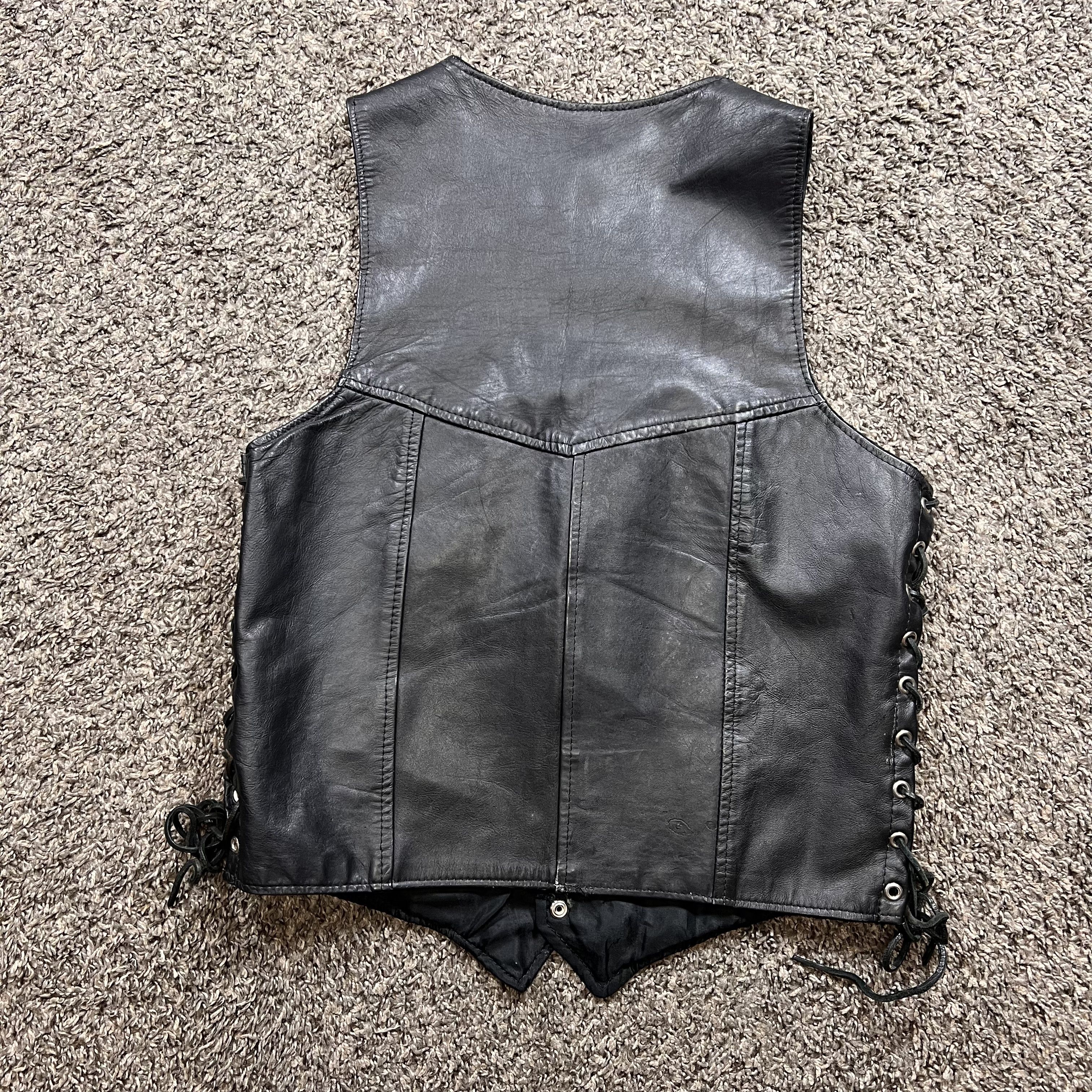 Genuine Leather × Leather 1990’s Vintage Mary Land Leather Inc. Vest Size M / US 6-8 / IT 42-44 - 6 Thumbnail