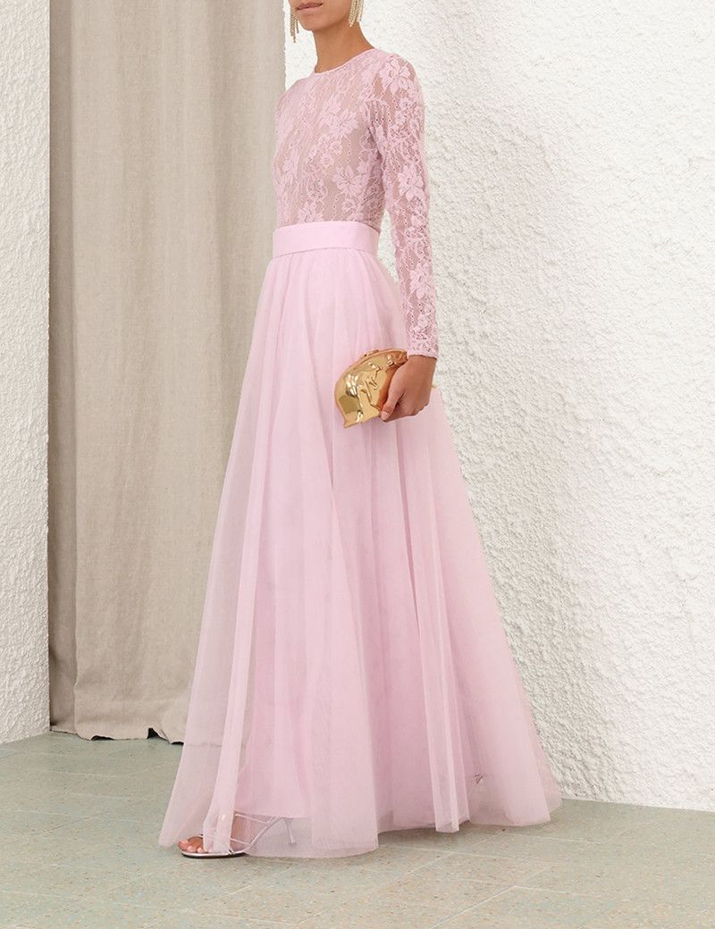 Zimmermann oc11z0226 Lace Bodysuit In Pink Size L / US 10 / IT 46 - 7 Thumbnail