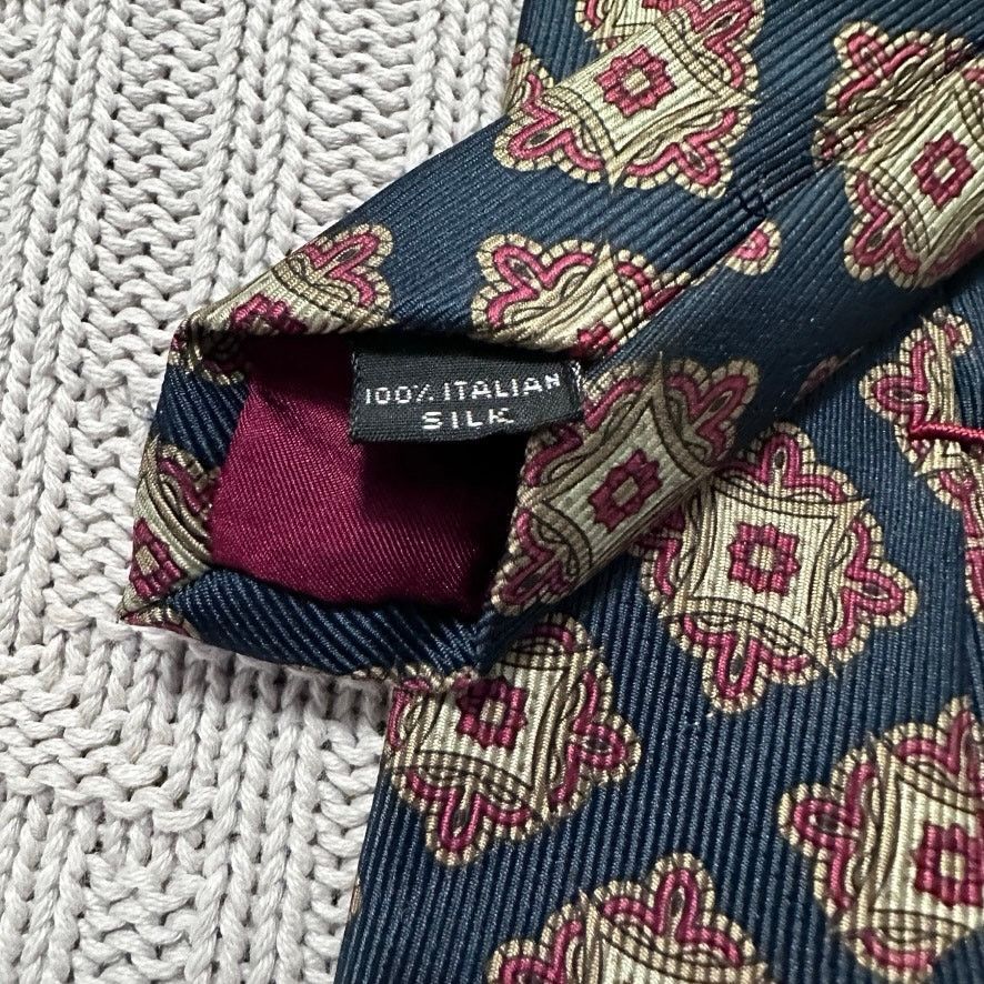 Coach Vintage Coach black geometric Italian silk tie Size ONE SIZE - 4 Thumbnail