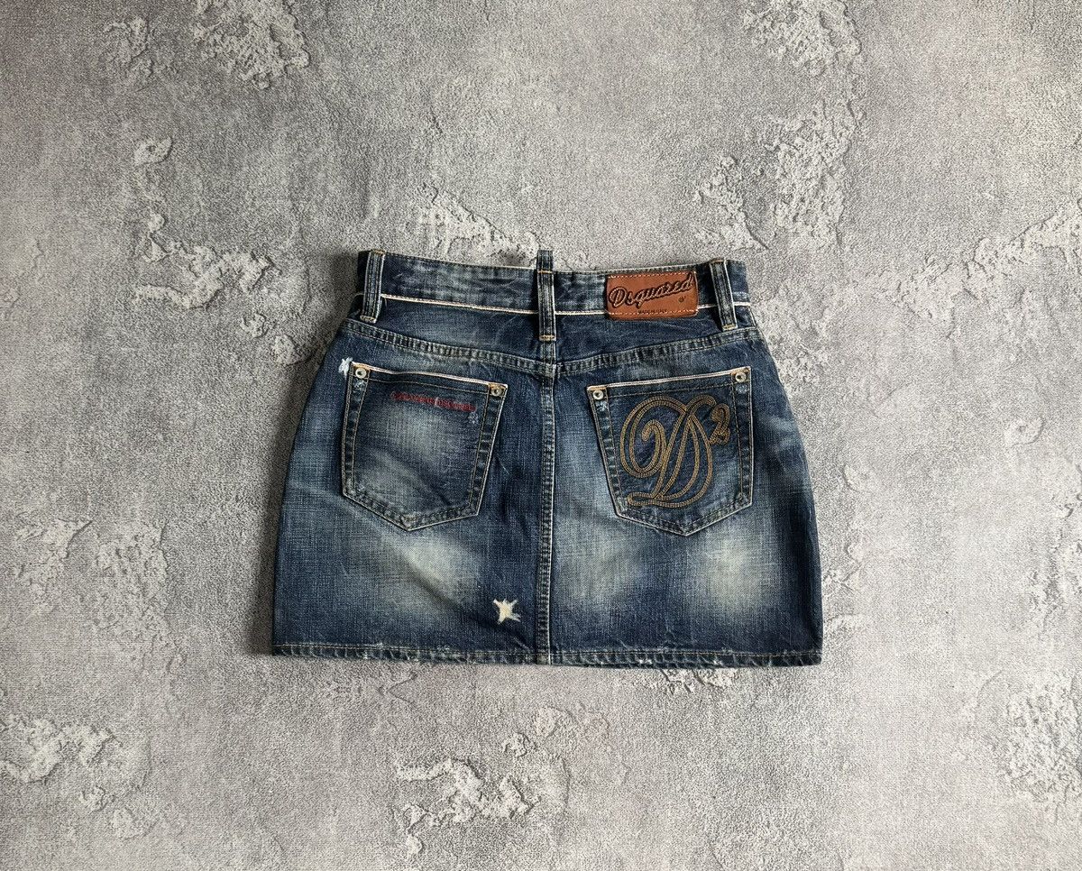Dsquared2 Dsquared2 42size retro mini denim skirt avantgarde LGB Y2K Size 28" / US 6 / IT 42 - 4 Thumbnail