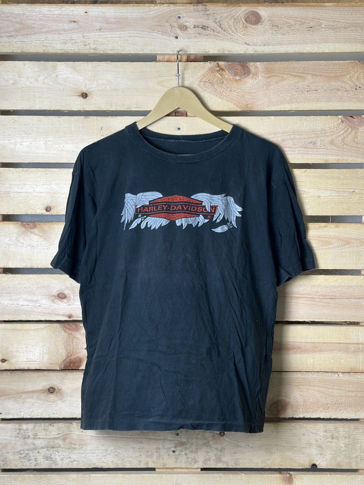 Harley Davidson × Vintage Vintage Single Sticth Harley Davidson Logo Shirt Size US S / EU 44-46 / 1 - 3 Thumbnail