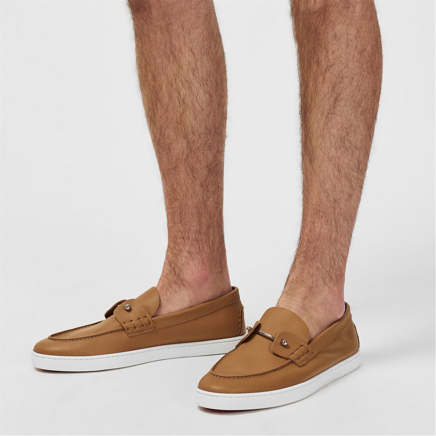 Christian Louboutin Men'S Chambliboat Calf Leather Loafers Size US 8 / EU 41 - 3 Thumbnail