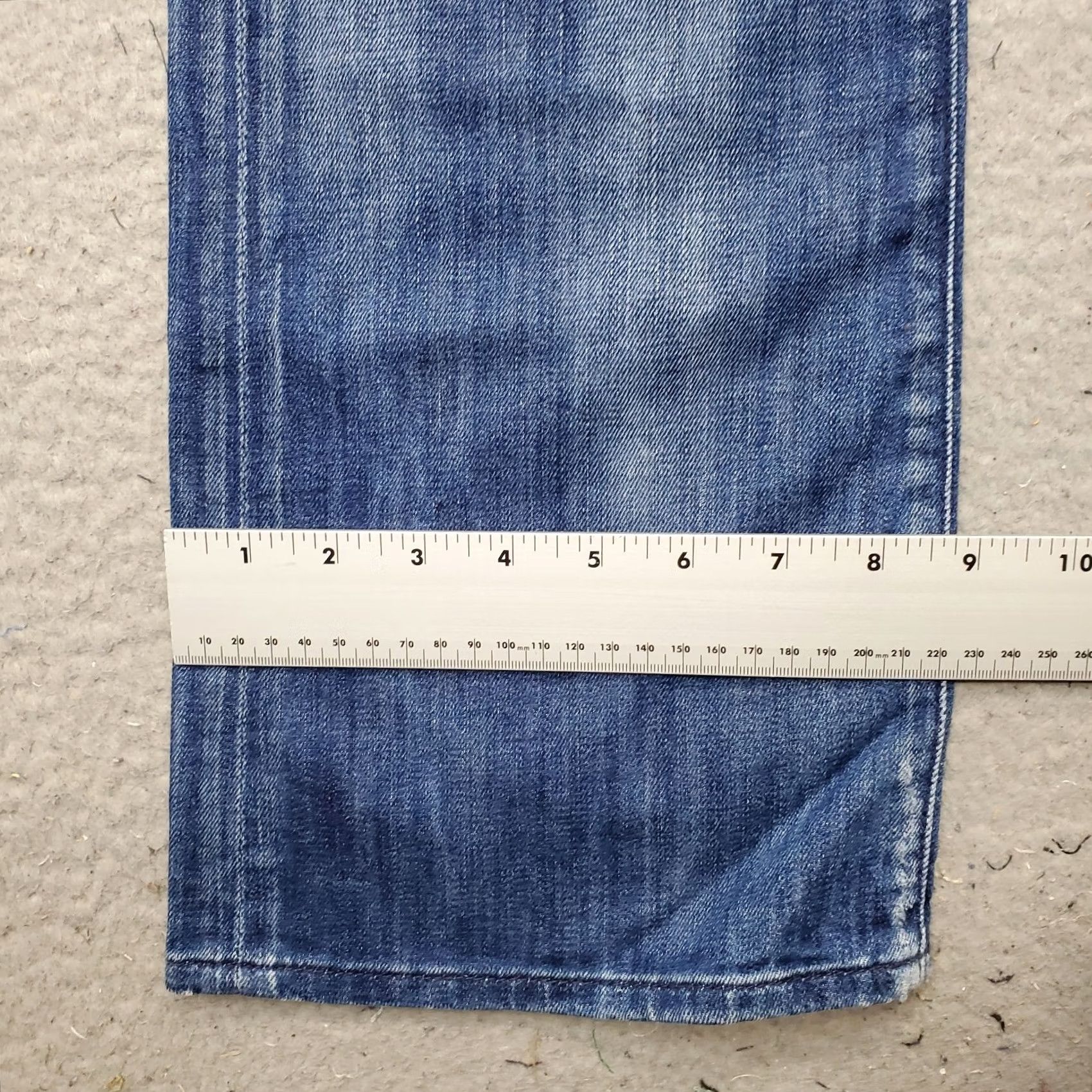 7 For All Mankind 7 for All Mankind Bootcut Jeans Womens 31 Blue Denim Faded Whiskered Distressed Size 24" / US 00 / IT 34 - 5 Thumbnail
