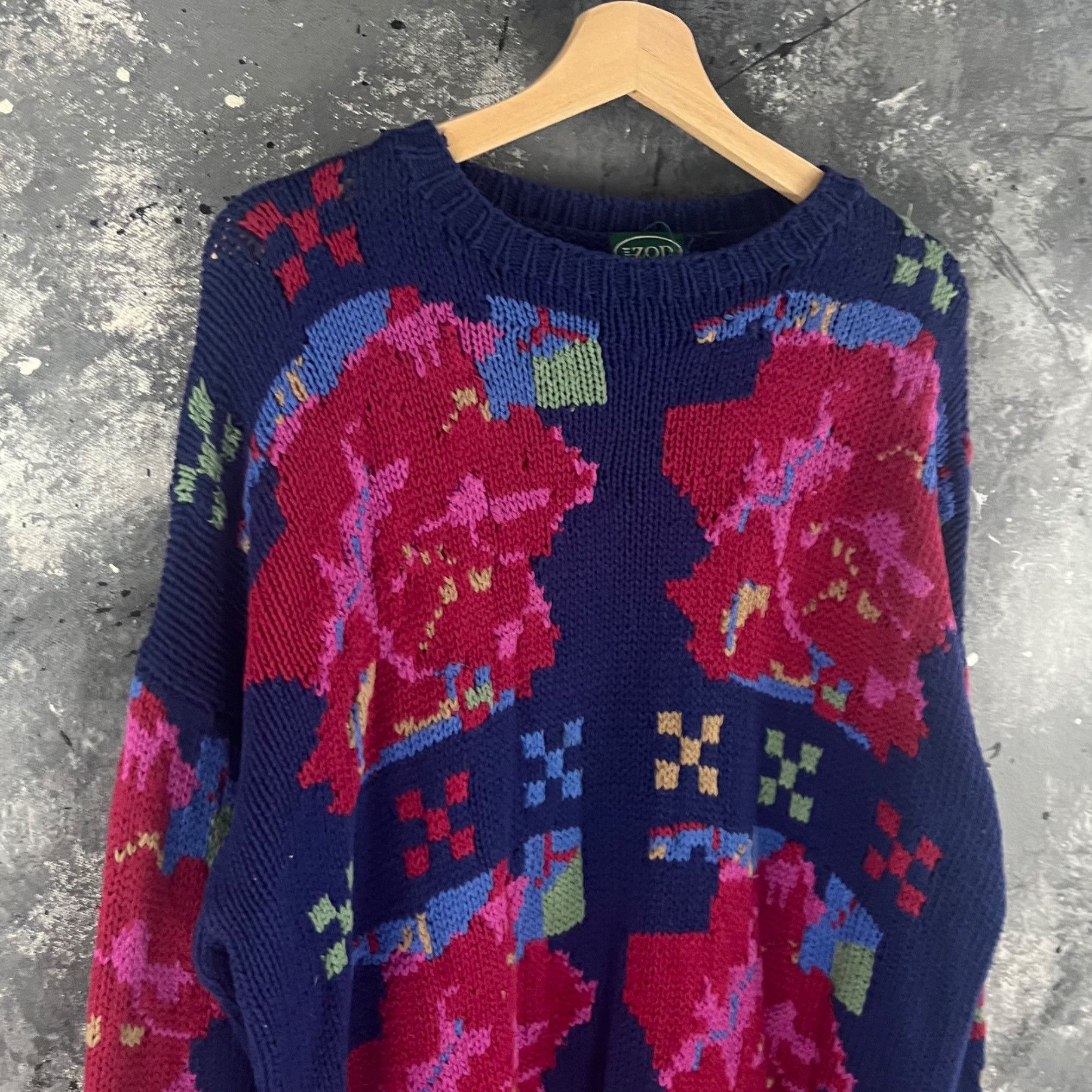 Izod × Vintage Vintage 90’s Izod Flowers sweaters Size US L / EU 52-54 / 3 - 2 Thumbnail