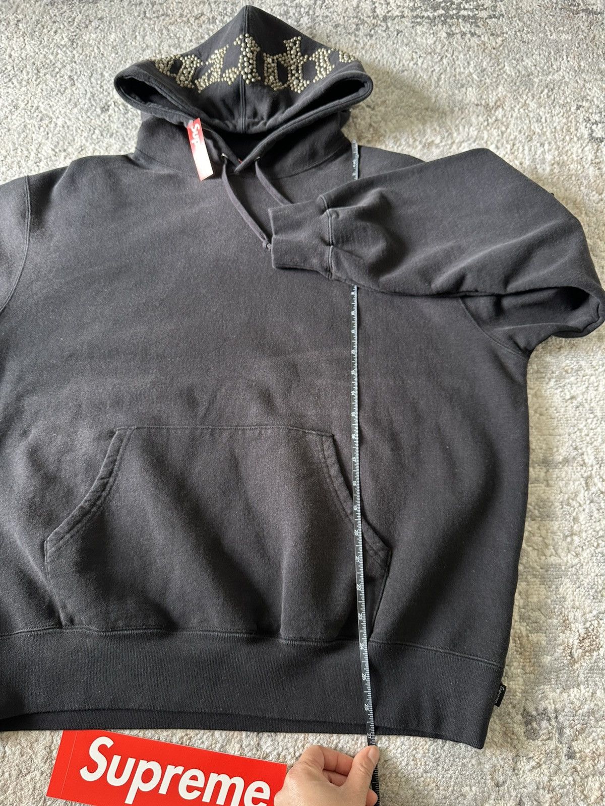 Supreme Supreme Overdyed Studded Hooded Sweatshirt SS26/W7 Size US M / EU 48-50 / 2 - 11 Thumbnail