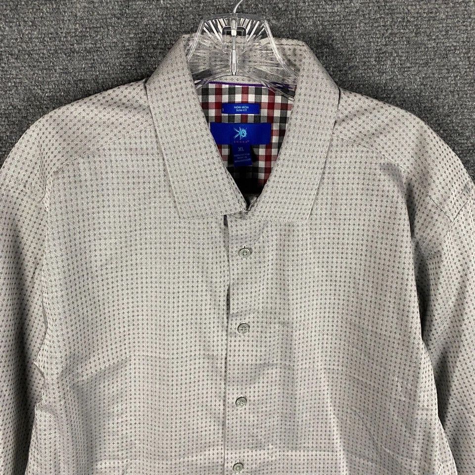 Egara Egara Dress Shirt Men's XL Slim Fit Long Sleeve 100% Cotton Size US XL / EU 56 / 4 - 2 Thumbnail