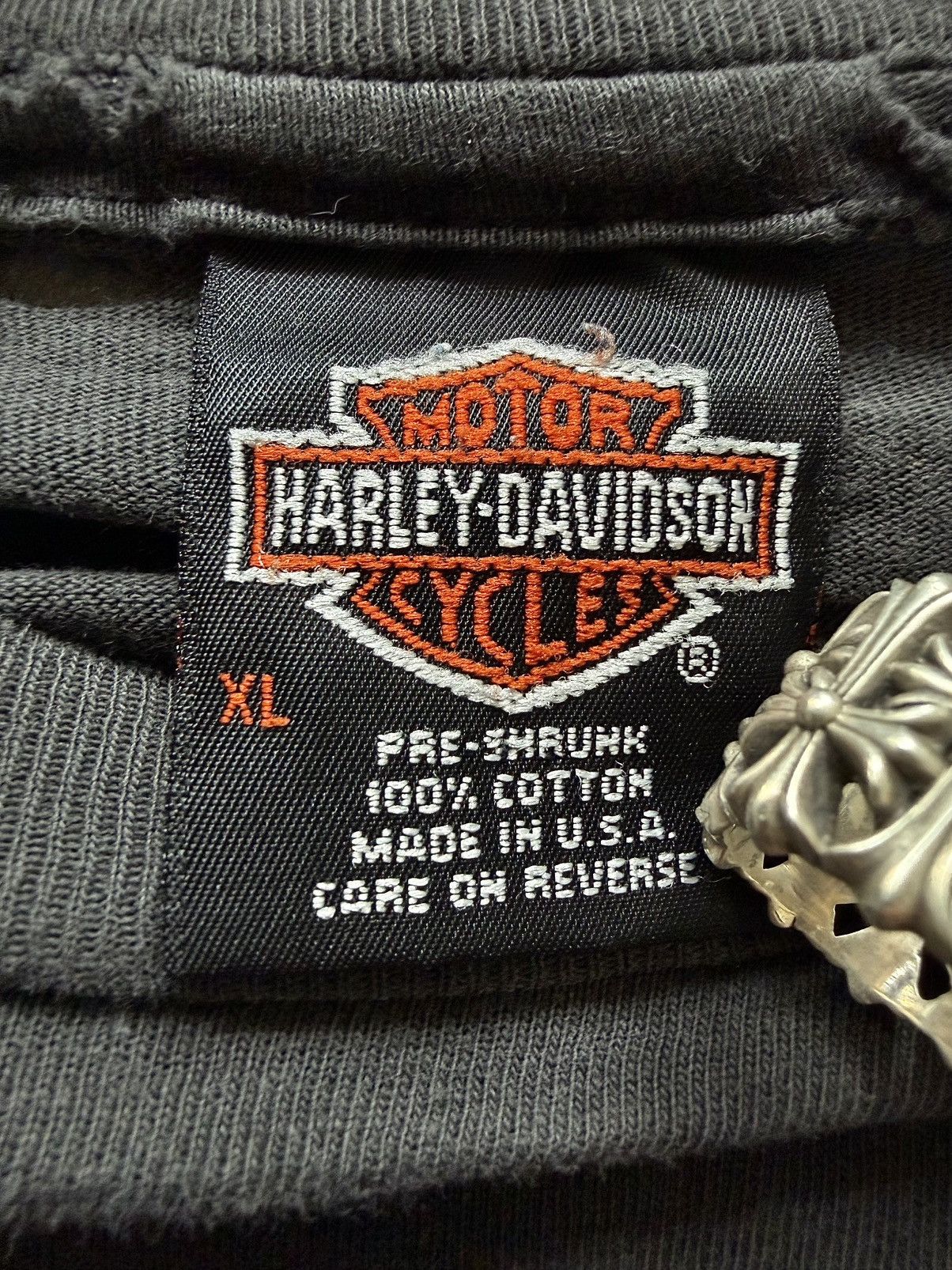 Vintage Vintage 90s Thrashed Harley Sun Faded Grunge Erd Band Tee Size US XXL / EU 58 / 5 - 5 Thumbnail