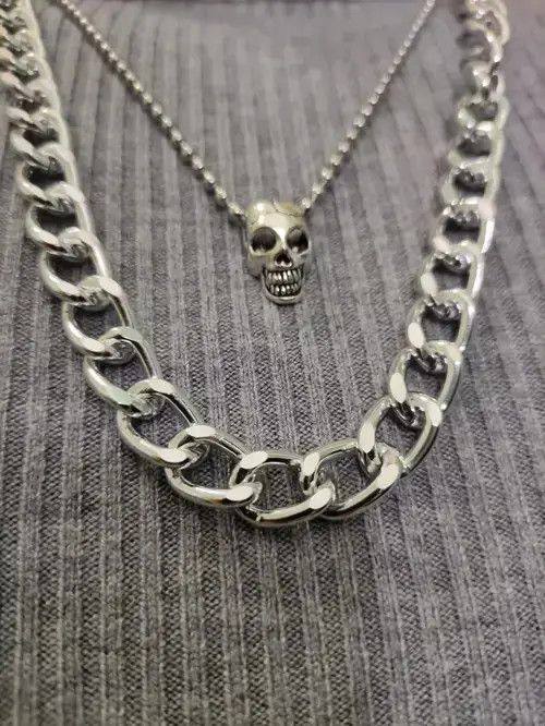 Hypebeast Skull Punk Necklace Chain Choker Size ONE SIZE - 4 Thumbnail