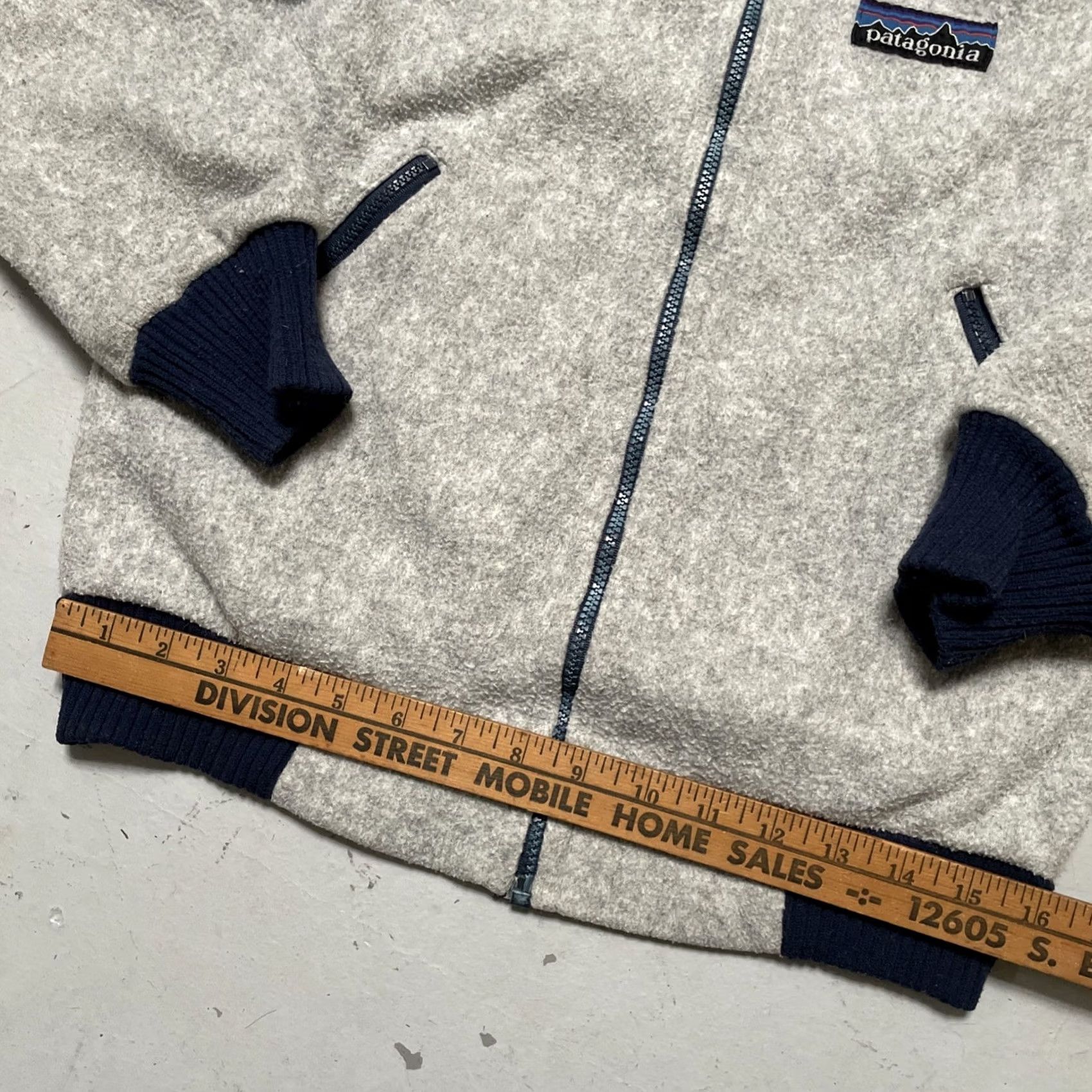 Patagonia VINTAGE Patagonia Big Label Tag Full Zip Fleece Outdoor Ski Sweater Grey S Size US S / EU 44-46 / 1 - 2 Thumbnail