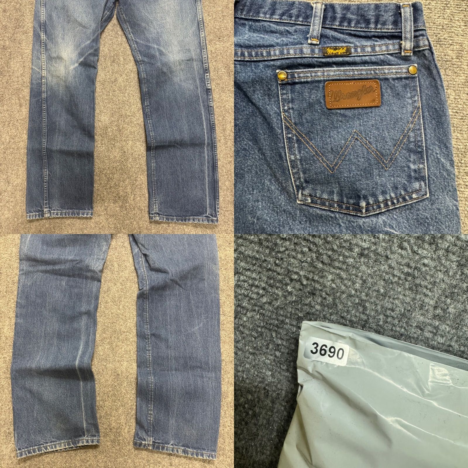 Wrangler VINTAGE Wrangler Rock 47 Denim Jeans Men 36x32 Dark Washed Work Straight Wrangler Rock 47 Mens Jeans Dark Washed 36x32 Size US 36 / EU 52 - 8 Thumbnail
