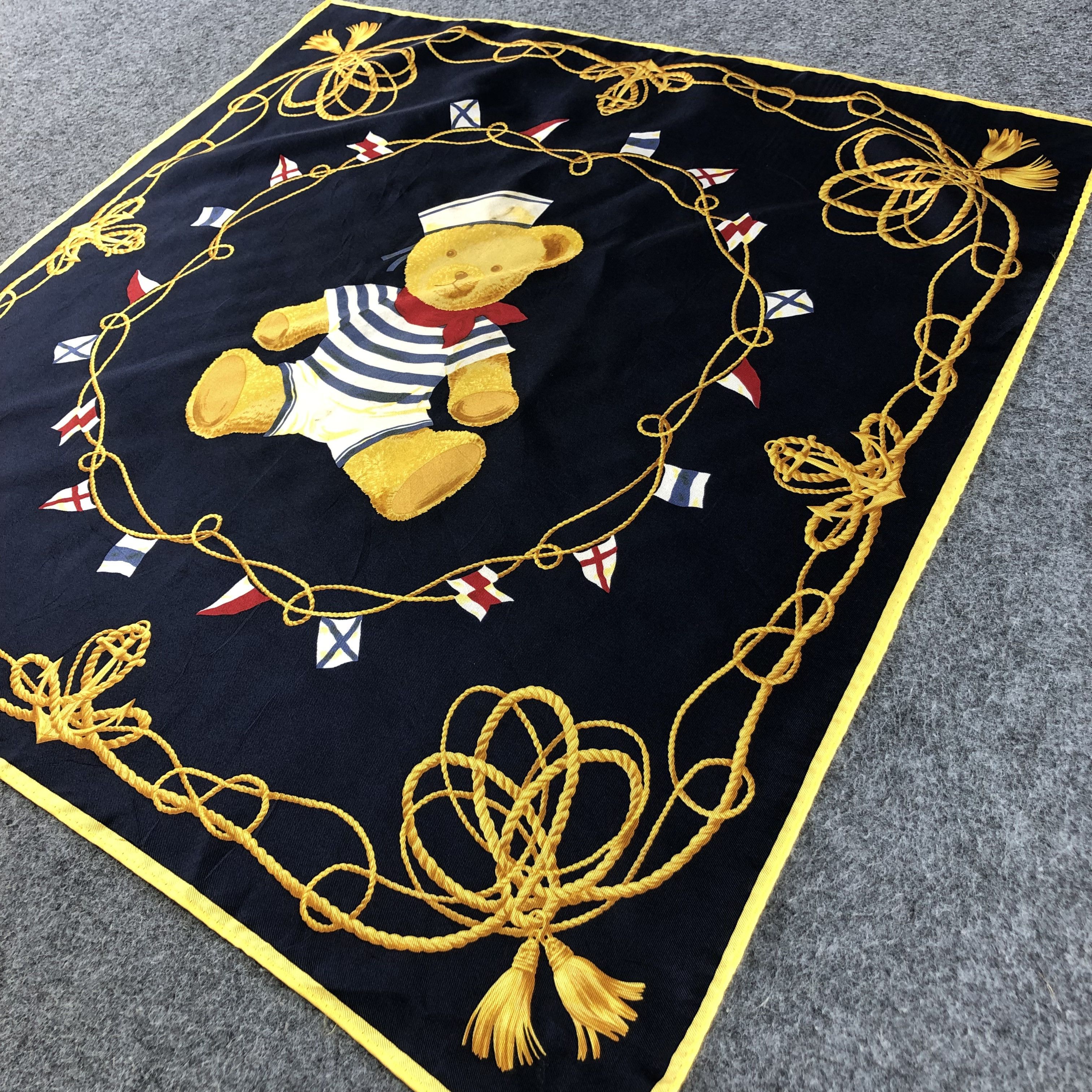 Vintage Sailor Bear Handkerchief Neckerchief Bandana H1319 Size ONE SIZE - 3 Thumbnail