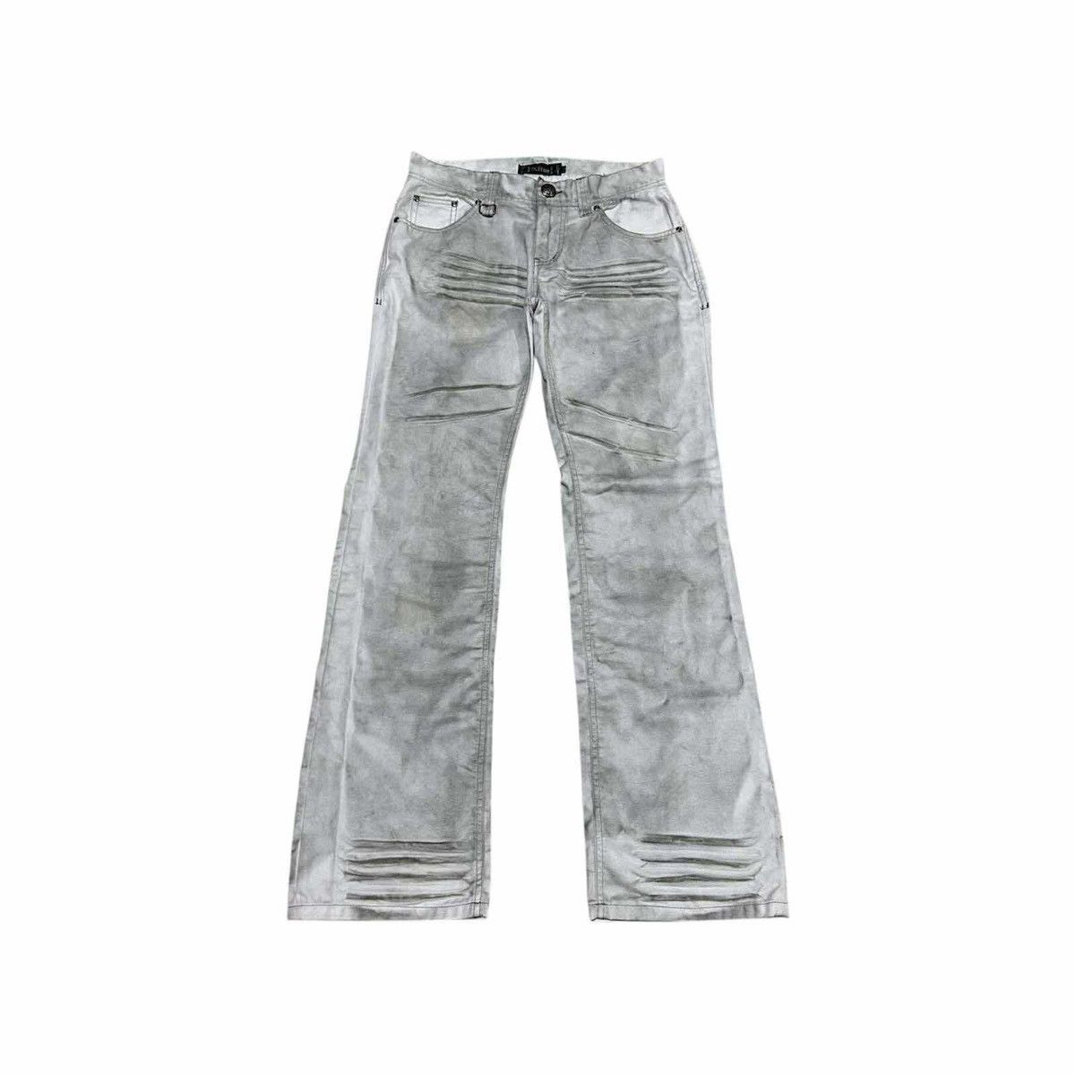 If Six Was Nine 🔥Y2K Archived Xfrm Whisker Acid Flared Denim Goth Punk Size US 30 / EU 46 - 1 Thumbnail