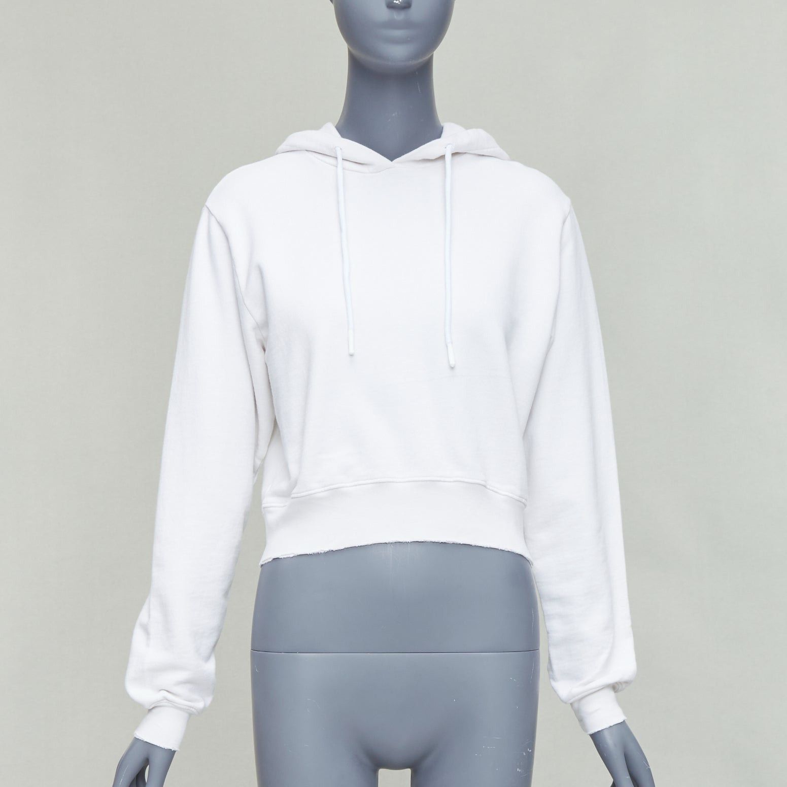 Other COTTON CITIZEN off white frayed edge cropped hoodie pullover XS Size S / US 4 / IT 40 - 1 Thumbnail